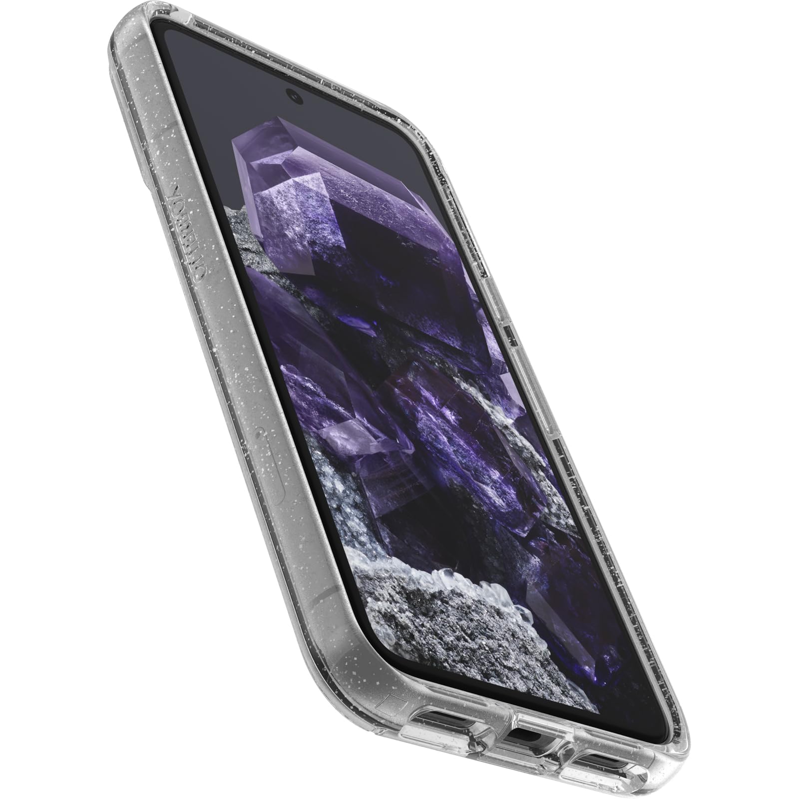 OtterBox Cover per Google Pixel 8 Symmetry Clear,resistente a shock e cadute fino a 2 metri,sottile, testata 3x MIL-STD 810G, Trasparente - Stardust