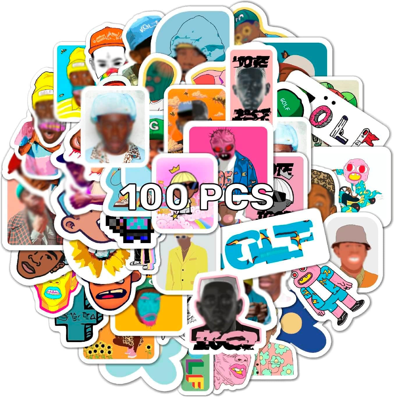BulbaCraft 100 Pcs Stickers - Cherry, Odd Stickers, American Rapper Decals - Hip Hop Decals, Rap Gifts