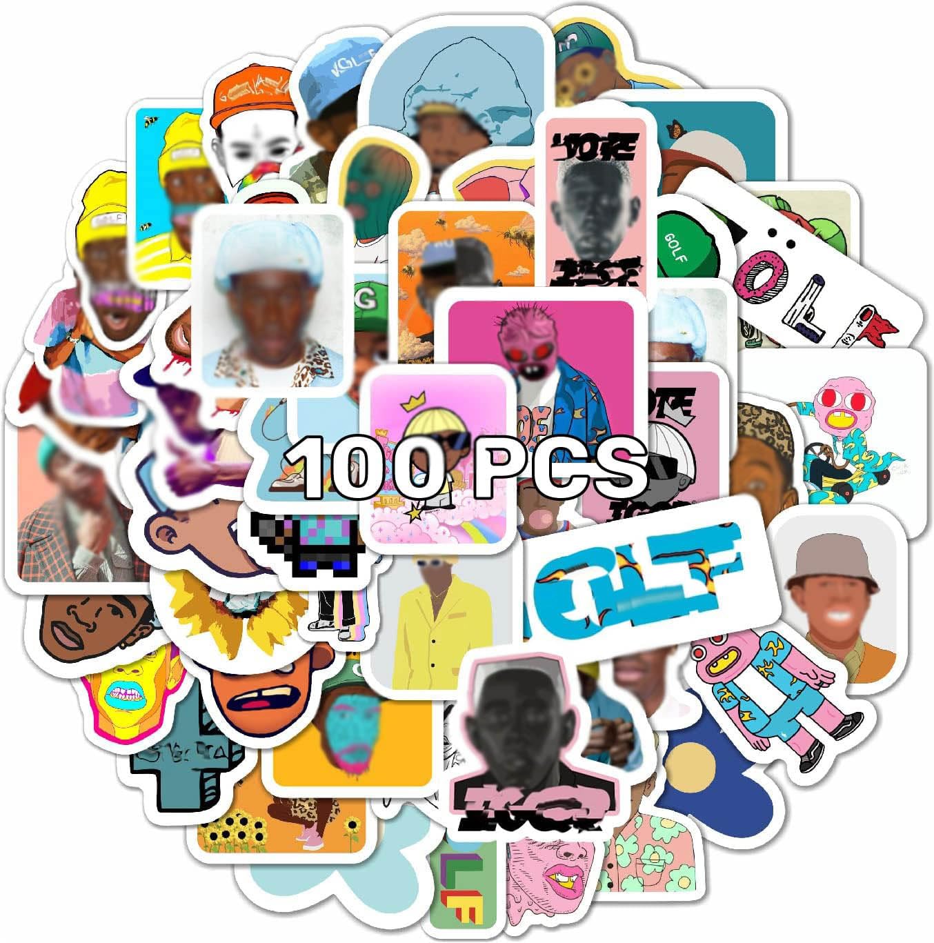 BulbaCraft 100 Pcs Stickers - Cherry, Odd Stickers, American Rapper Decals - Hip Hop Decals, Rap Gifts