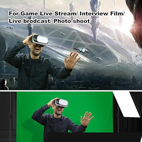 Miniatura 7 de Fondo de pantalla verde grande de 10 x 12 pies para fotografía, fondo de pantalla verde Chromakey tela de poliéster para sesión de fotos, reuniones