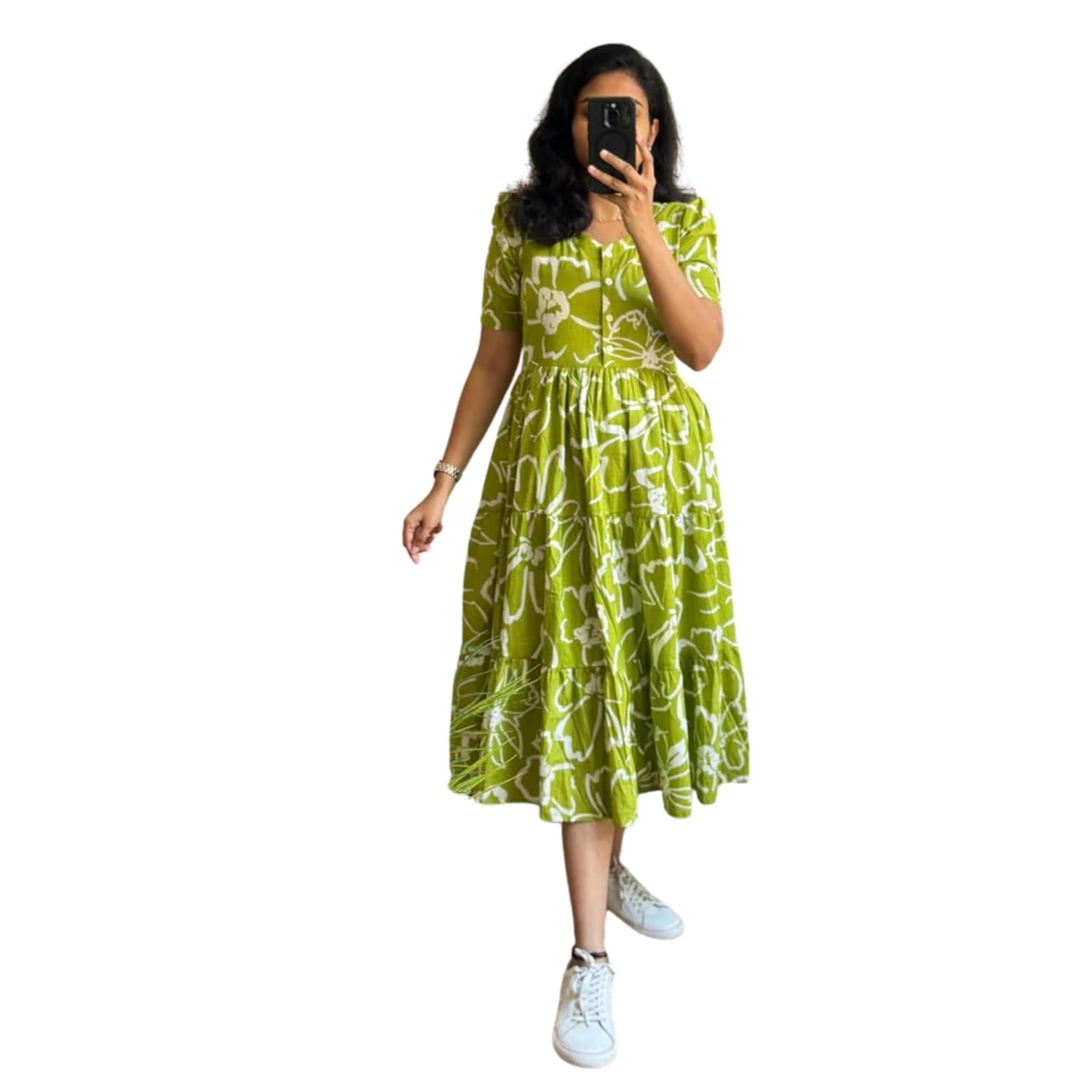 Women's Rayon Floral Printed Midi Dress Short One Piece | Casual Wear - Review, Price and Buying Guide