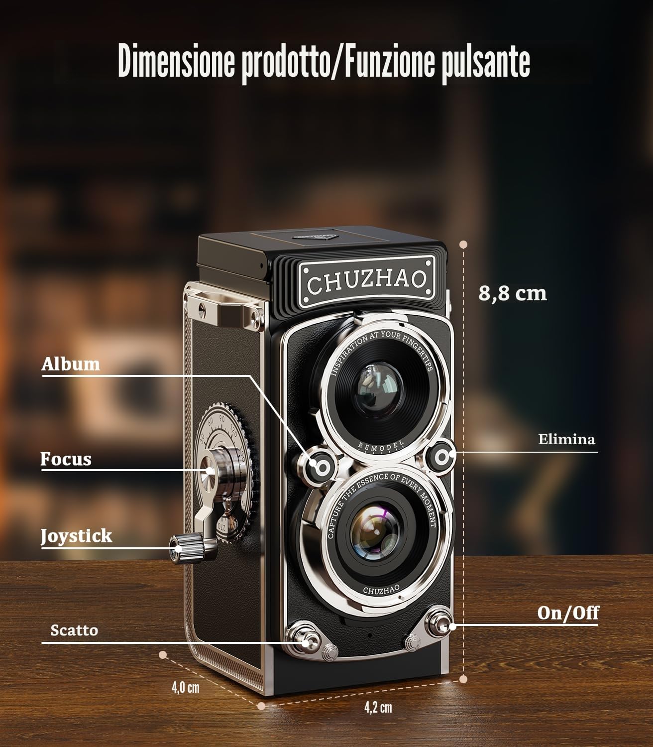 Mini fotocamera digitale retrò, Mini Macchina Fotografica Digitale Vintage 1080p FHD video 12MP autofocus punto e scatta, Fotocamera Tascabile compatta con scheda da 16 GB