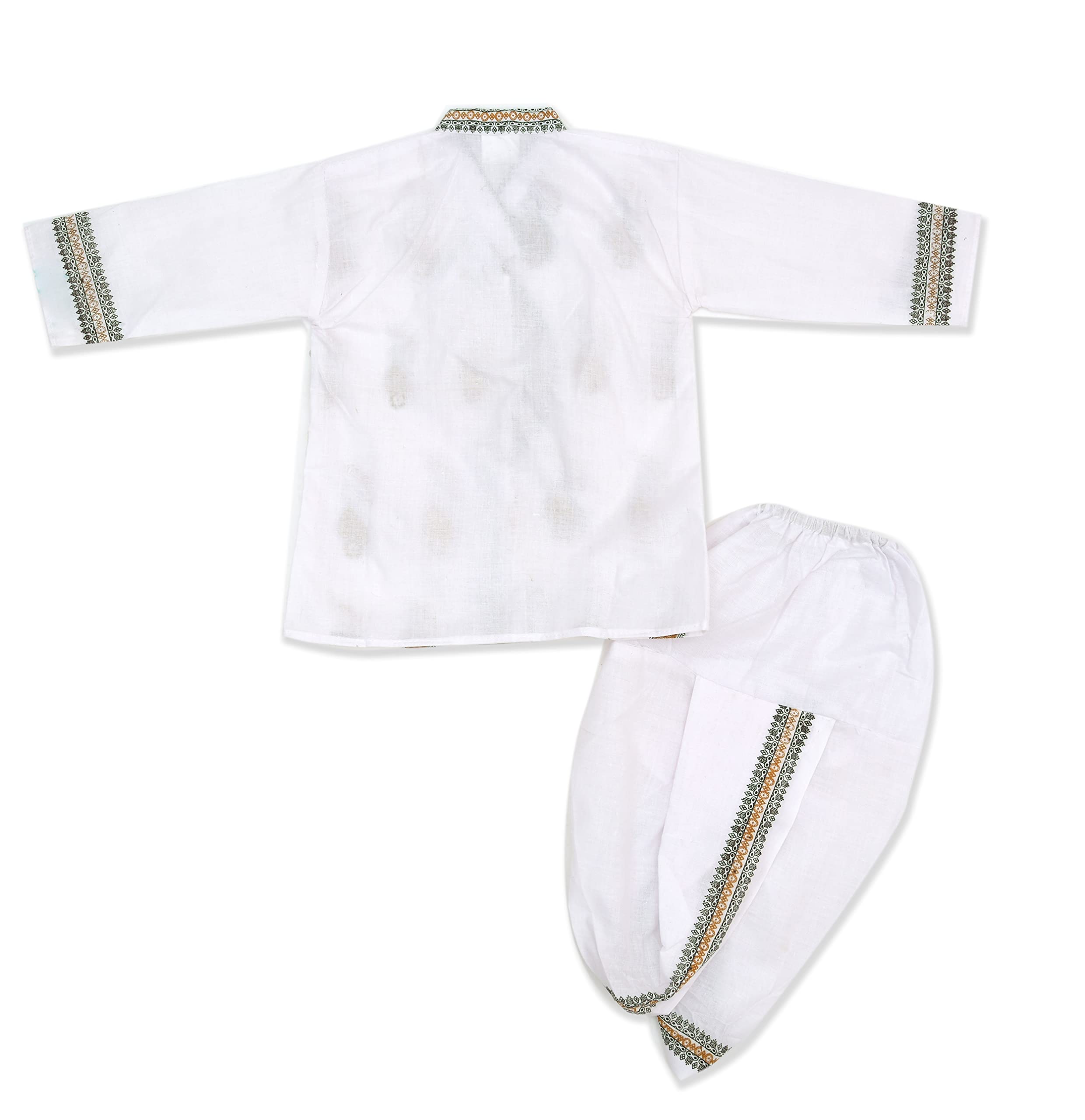 PARANETIC Soft Cotton Full Sleeves Dhoti Kurta For Kids Comfortable Indian Dress For Newborn, Toddler & Infant Baby Boys Traditional Wear For Special Occasions Available For Babies Up To 180 Days