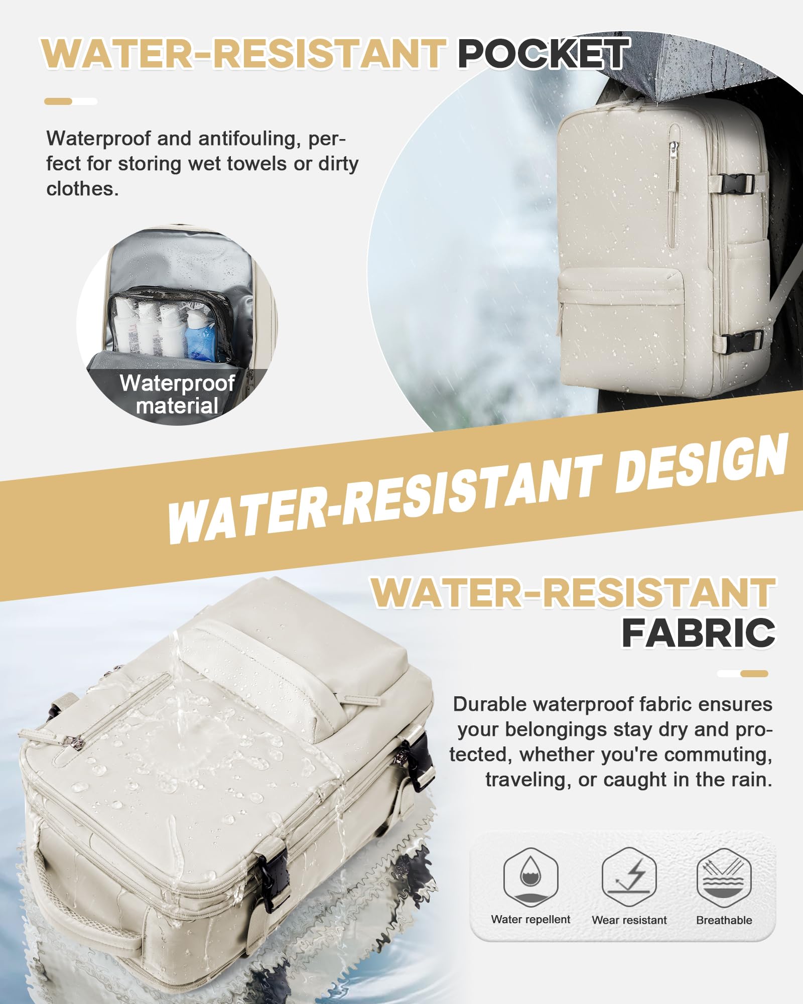 BJLFS Borse da Cabina per Ryanair 40×20×25 Zaino da Viaggio con Sottovuoto Bagaglio a Mano Easyjet 45×36×20,Zaino con sistema di compressione,Zaino Casual per laptop da 14 pollici per scuola