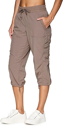 RBX Active - Pantalones Capri para Mujer Joggers, Elásticos, Livianos, Pantalones Casuales para Mujer Capri con Cordón