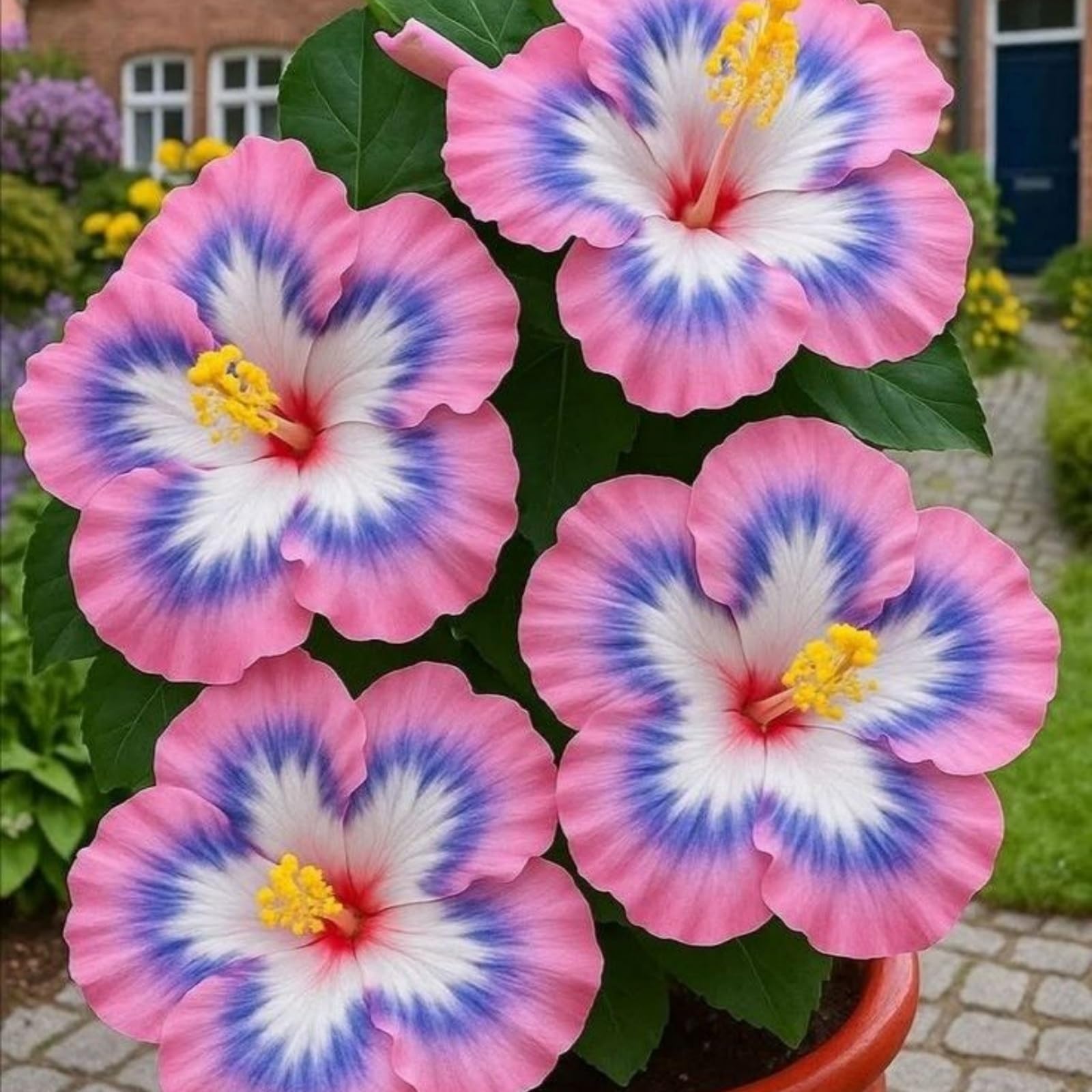 Grande Ibisco da Giardino — Apparato Radicale Robusto e Sviluppato — Varietà a Petali Doppi e Multistrato — Ideale sia per la Messa a Dimora in Terra che in Vaso-4 root-H