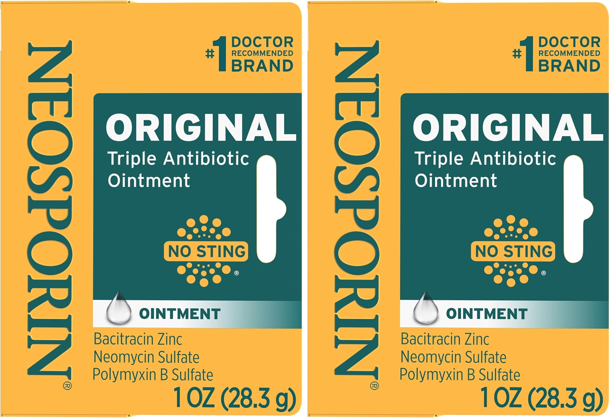 Original First Aid Antibiotic Ointment with Bacitracin Zinc for Infection Protection, Wound Care Treatment & Scar Appearance Minimizer for Minor Cuts, Scrapes and Burns, 1 oz (Pack of 2)