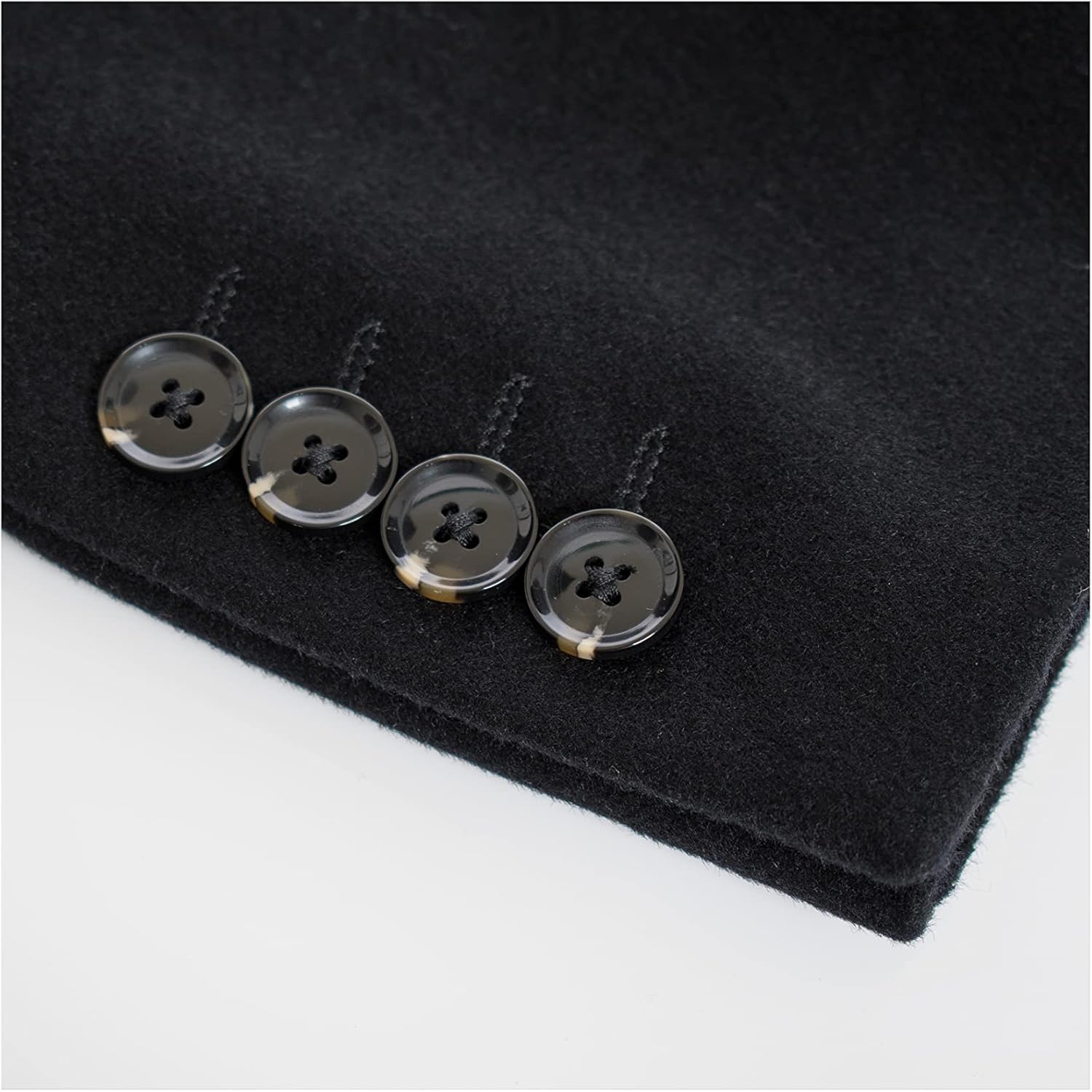 Men's Premium Black 100% Wool and Cashmere Long Jacket-Wool and Cashmere Topcoat Outerwear Overcoat (36 Regular, Black Wool Jacket)