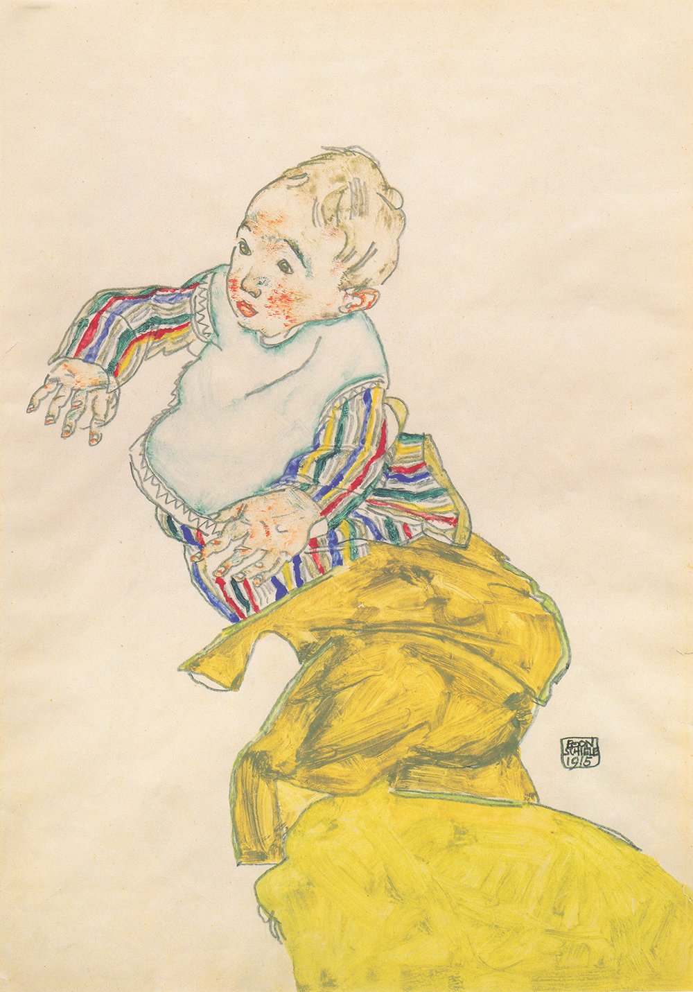 Affiche Egon Schiele Schieles Neffe Anton Peschka 1915 impression d'art mate grand format