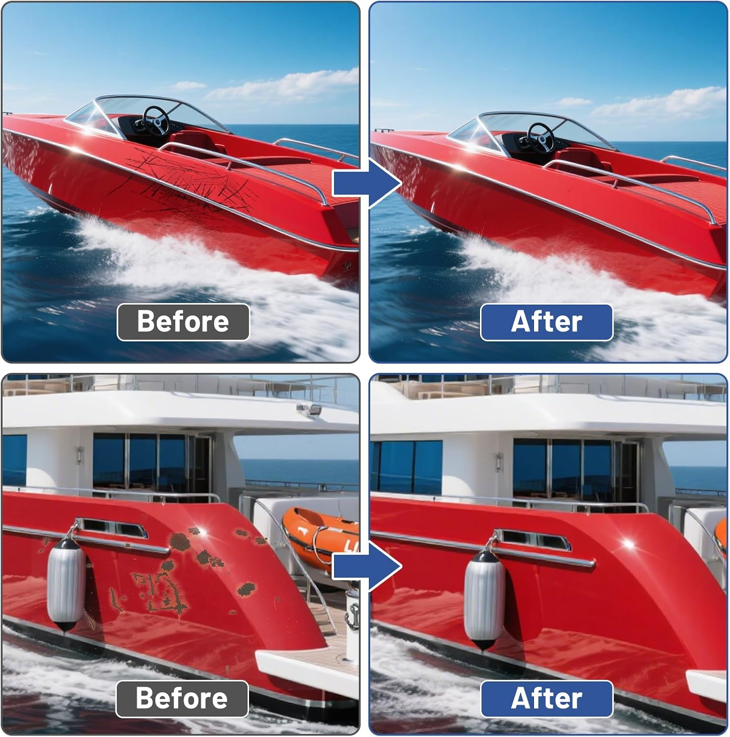 Marine-Grade Water-Based Rust Preventative Paint Red 32 FL Oz - Saltwater-Resistant Coating for Boats, Trailers & Dock Equipment | Low VOC, Quick-Dry, Brush/Spray Application
