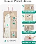 BAGSMART Garment Bags for Travel Foldable Carry on Suit Carrier for Hanging Clothes Stylish Dress Carrier Large Convertible Weekender Garment Bags for Women Men