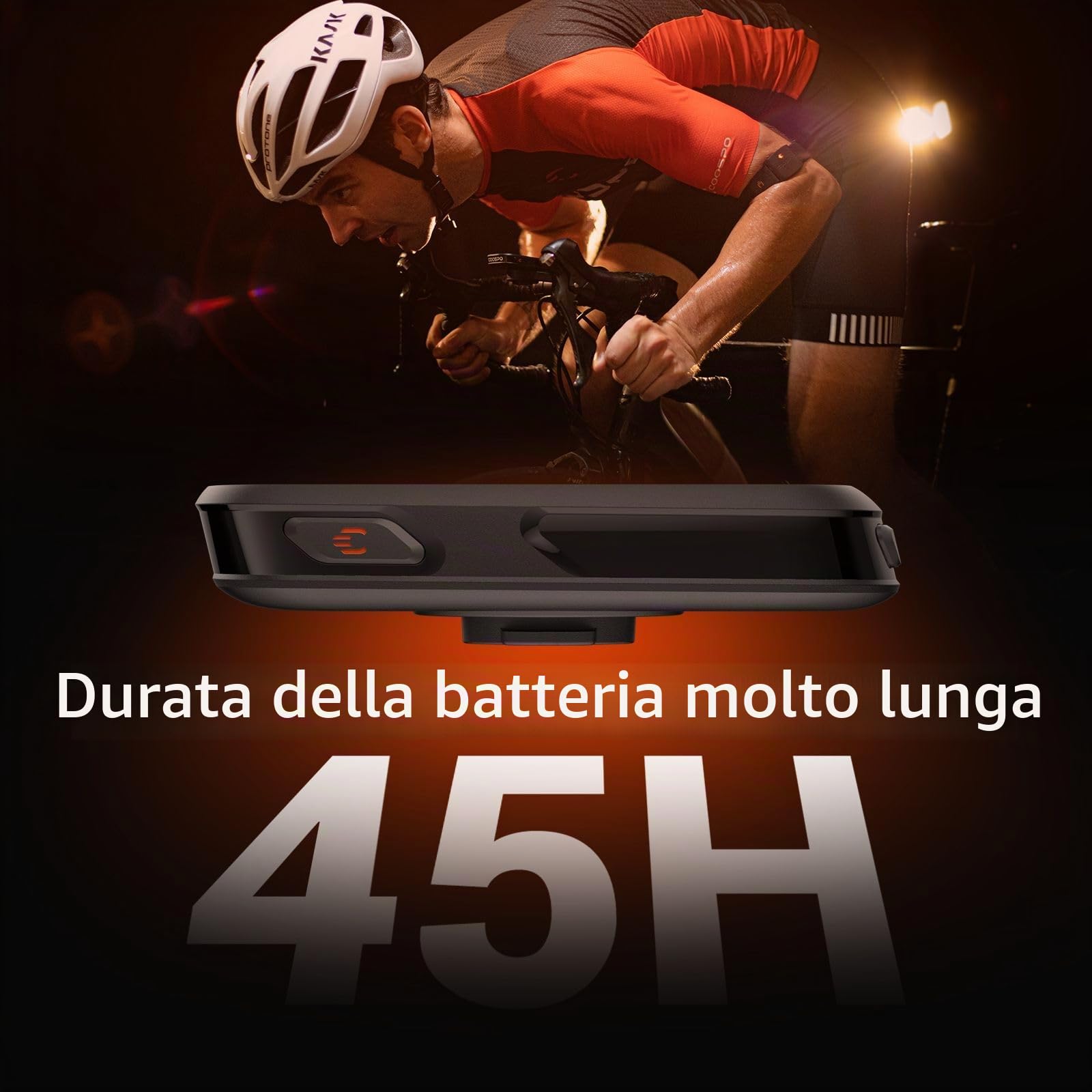 COOPSO CS500 Ciclocomputer GPS 2.6" Contachilometri Schermo Personalizzabile LCD Tachimetro Bici con Mappe Offline e Pianificazione delle Strade Batteria da 45 ore, Supporta BLE5.0/Ant+, IPX7