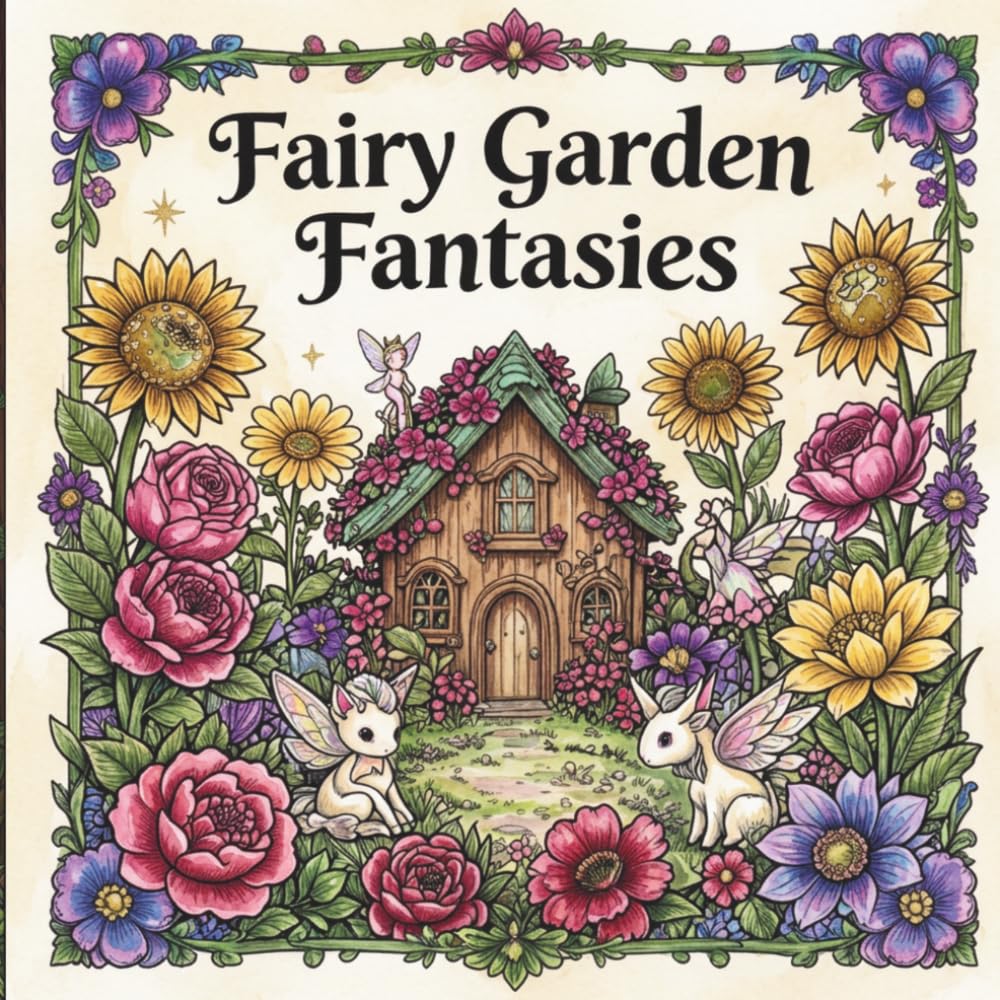 Fairy Garden Fantasy: Dreamy Land of Magic. Coloring Book