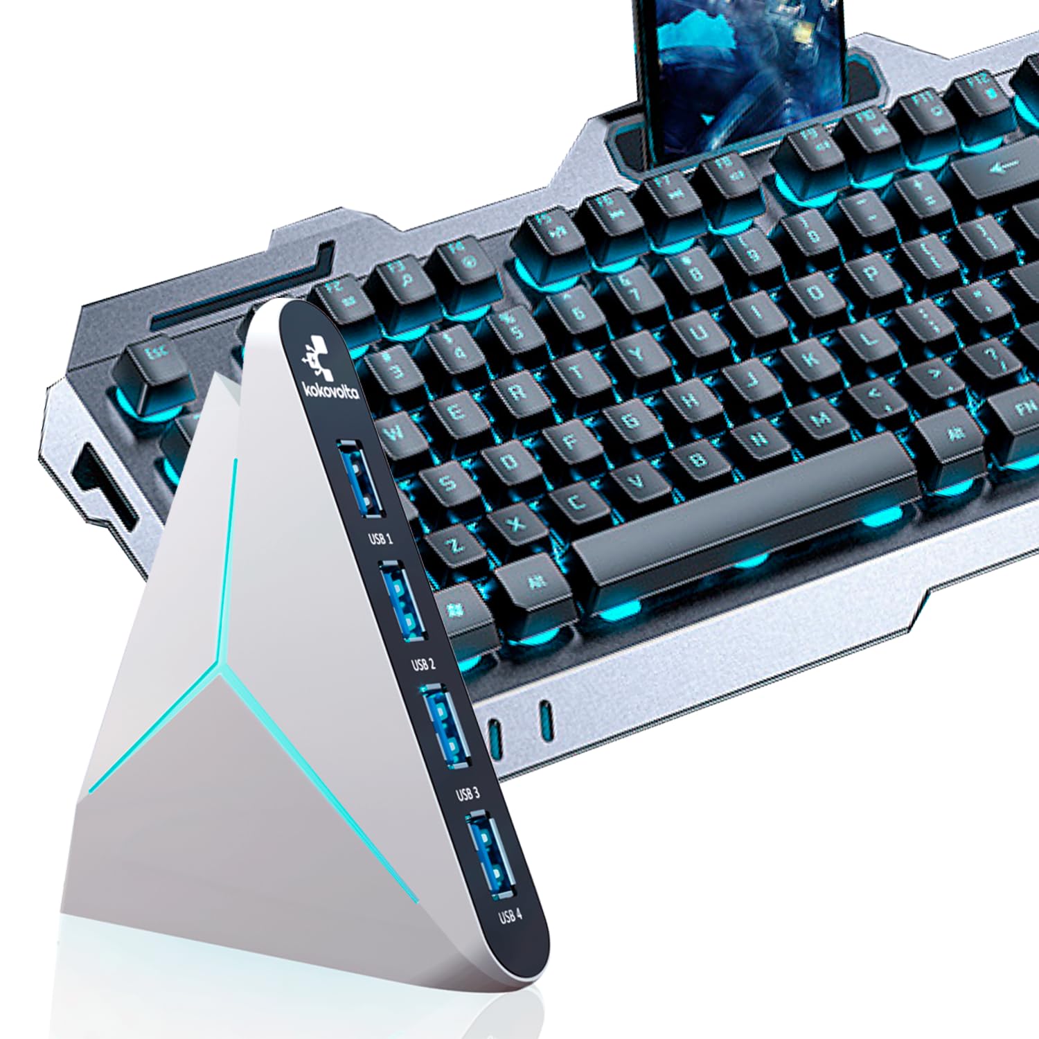 Ultimate Gaming Setup Bundle USB 3.0 hub & Gaming keyboard