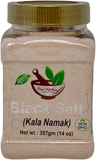 Desi Kitchen Spices All Natural | Salt Free | Vegan | NON GMO | Black Salt (Kala Namak) 397gm (14oz)
