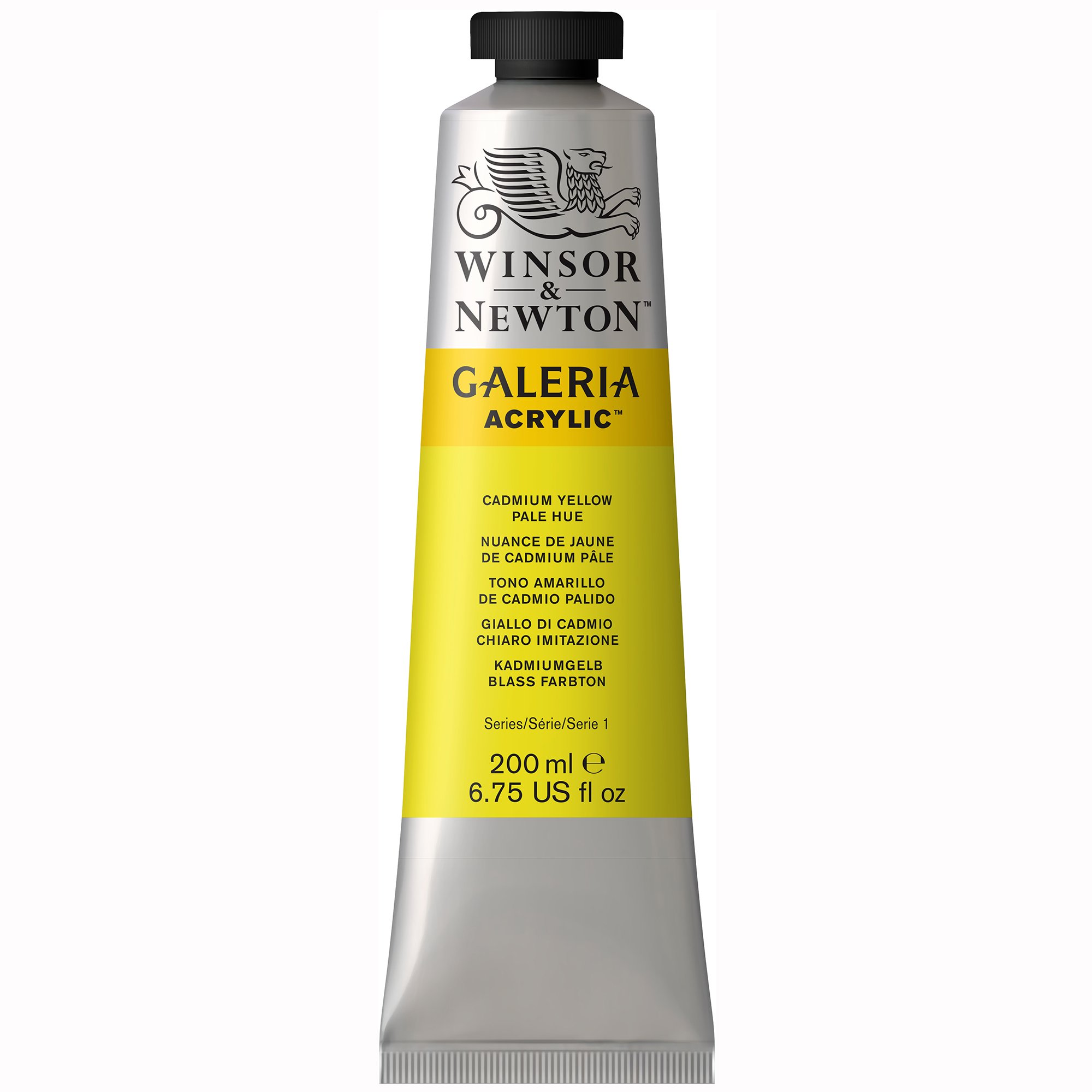 Peinture acrylique jaune Winsor & Newton Galeria 200ml couvrant et résistant à la lumière