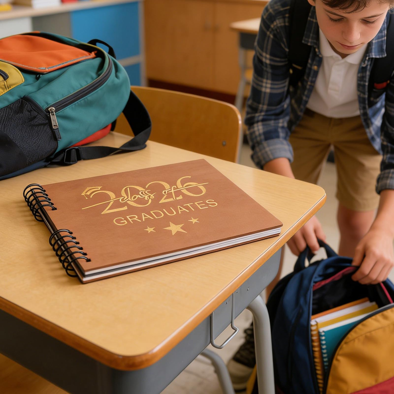 Tragbares und Leichtes Abschluss Spiralnotizbuch und Papier mit Einzigartigem Design für Klasse 2026 für Klassenfeiern und Reisen