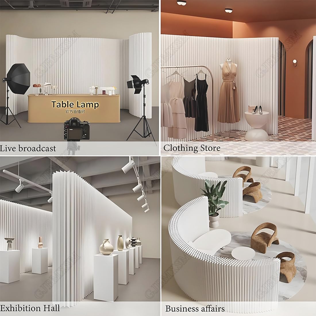 Separador de ambientes plegable portátil, pantalla de partición de papel kraft, separador telescópico para oficina, exposición y hogar, transformable y flexible, 1,8 m x 4 m