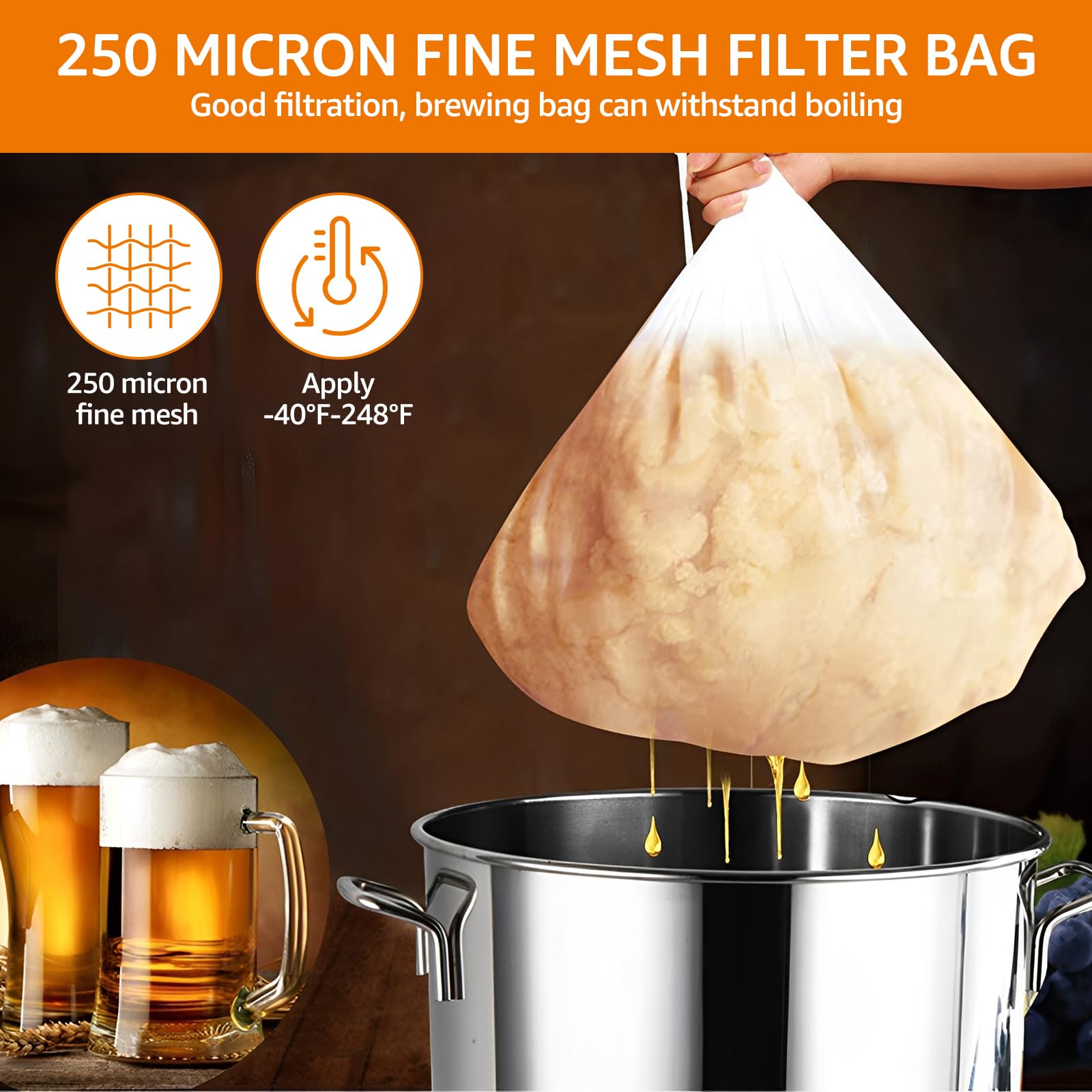 1/2" NPT Stainless Steel Homebrew Beer Filter Screen - 304 SS Mesh For Kettle & Mash Tun (6 Or 12 Inch) - View #6