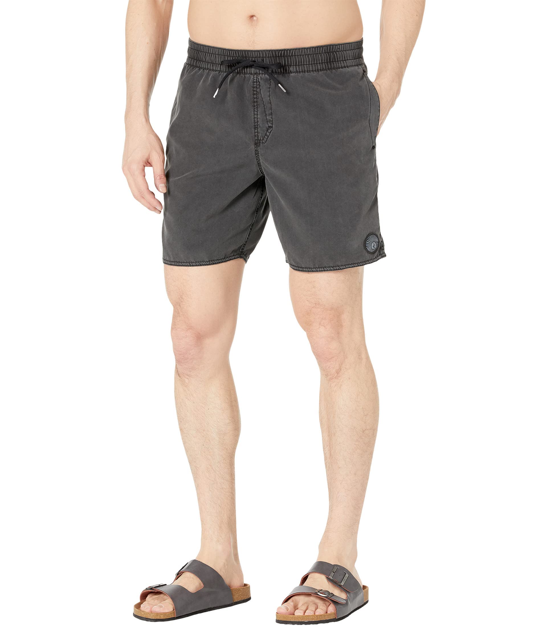 Men's 17-Inch Elastic Waist Surf Swim Trunks-image-24