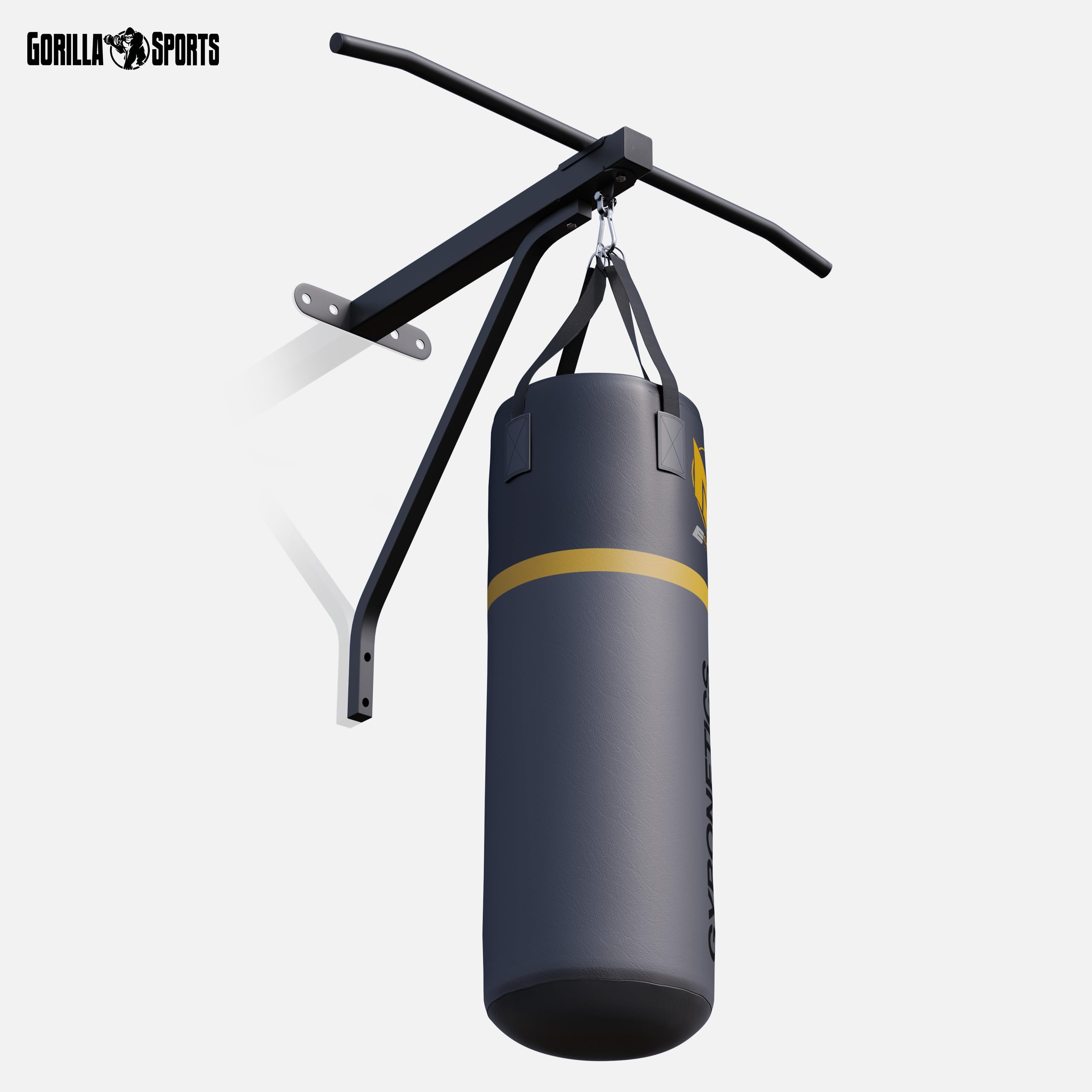 Gyronetics® Sac de Frappe - Support Sac de Frappe sur Pied/Mural, avec/sans Punching Ball, Barre de Traction - Sac de Boxe Adulte, Boxing Machine, Boxe Mural, Articles d'Entraînement pour Boxe