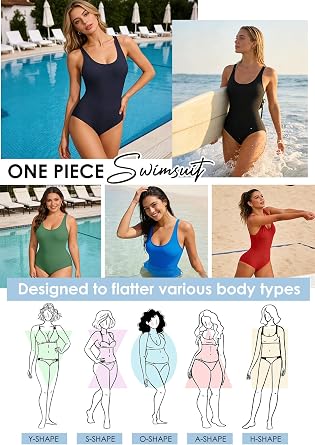 Zando Athletic One Piece Swimsuits for Women & Teen Modest Bathing Suit
