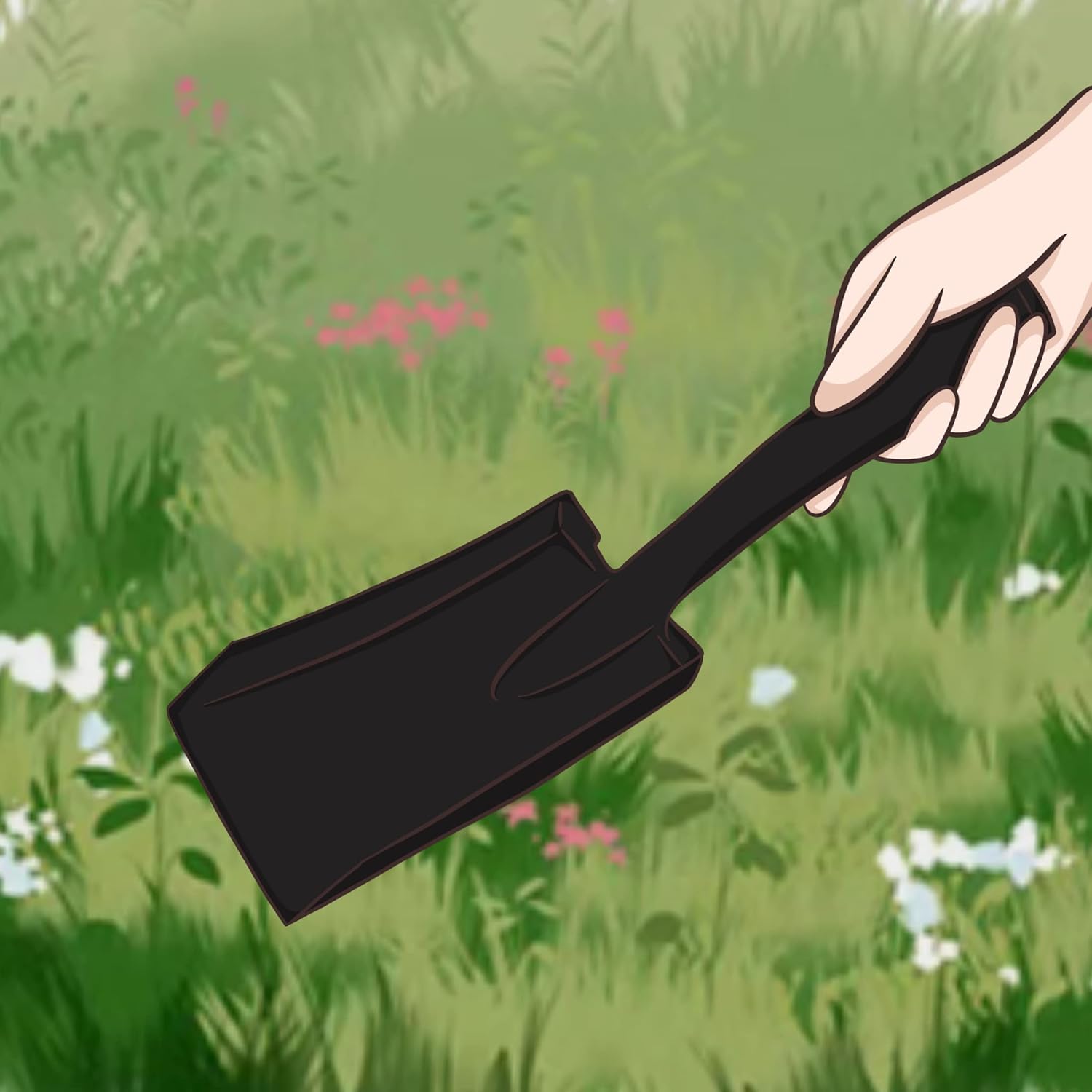 Black Manganese Steel Indoor Outdoor Fireplace Shovel