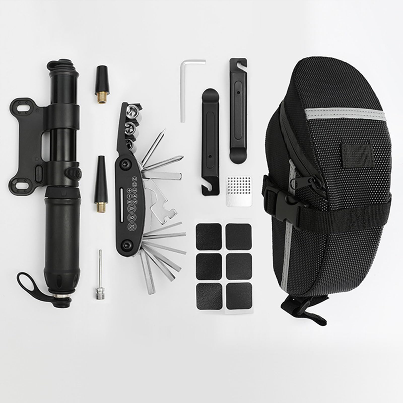 Bici portatili Riparazioni Pneumatici Strumento Multifunzionale Puntura Manutenzione Strumento Biciclette Fix Tire Tool Set con Borsa di Immagazzinaggio