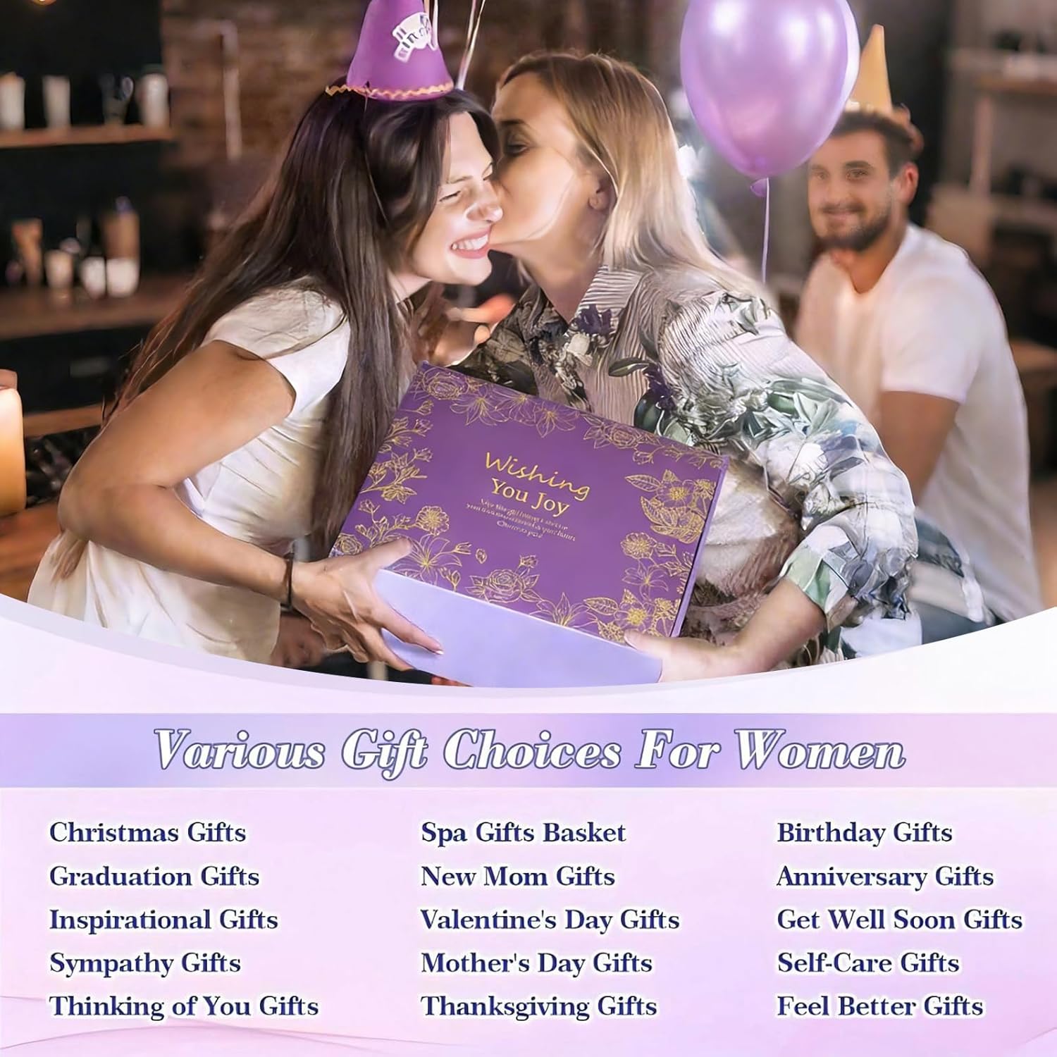 Birthday Gifts for Women – Lavender Spa Gift Basket, Self Care & Get Well Soon Set, 40oz Tumbler with Handle, Stanley Cup Gift Set for Mom, Friends, Relaxation & Pampering