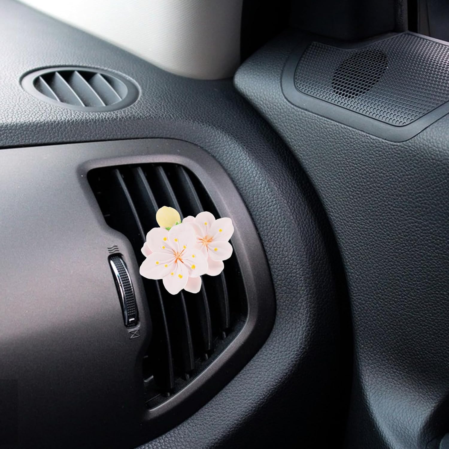 Flower Shaped Car Vent Clip Air Freshener with Pleasant Fragrance and Sleek Gypsum Material, Minimalist Car Interior Decoration for Automotive Vent Diffuser
