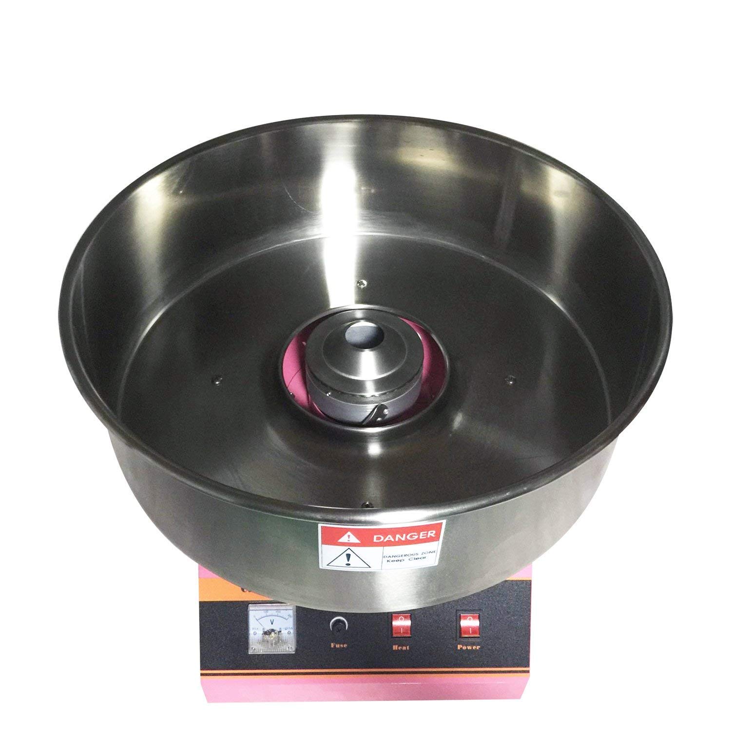 Liquor 110V 1300W Commercial Electric Cotton Candy Machine Automatic Candy Floss Maker Pink