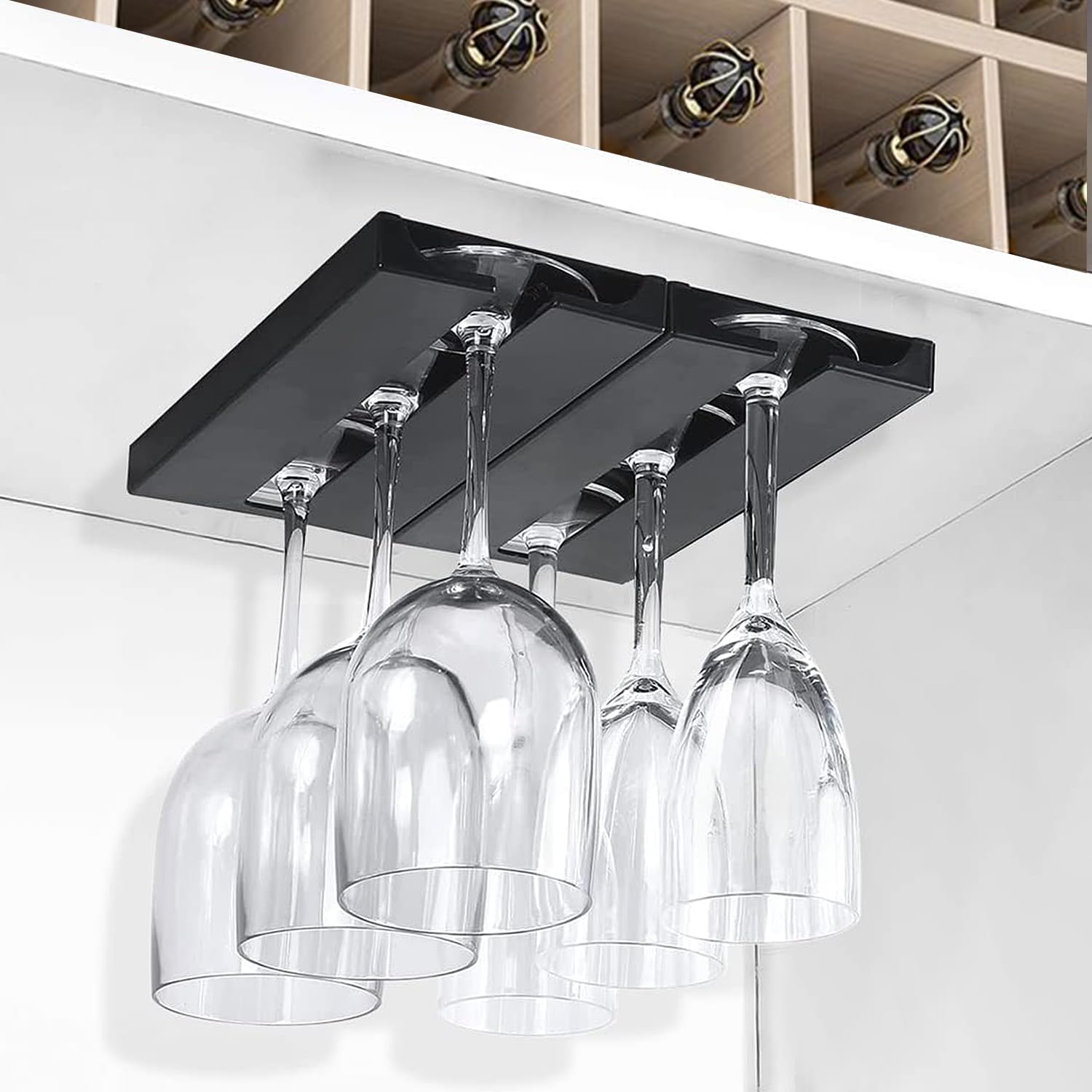 LAOA 2 Pièces Porte Verres Suspendu, Support à Verre à Vin Suspendu