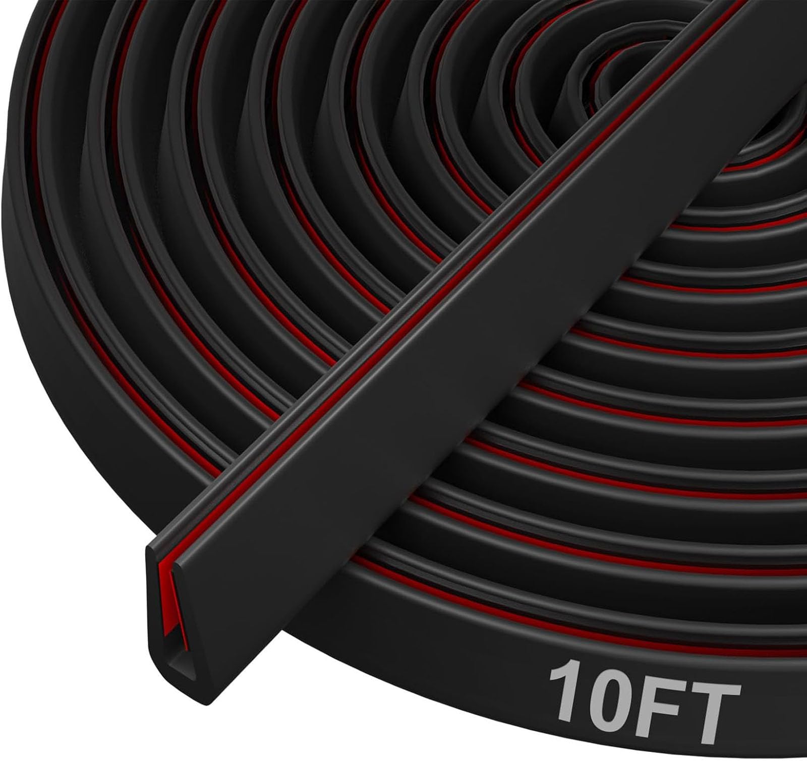 Car Door Edge Protector, Self-Adhesive Rubber Edge Trim U Channel, Automotive Self-Adhesive Plastic Edge Trim for Aluminum Sheet Metal Edge Protector (Fit 1/16 in 10Ft)