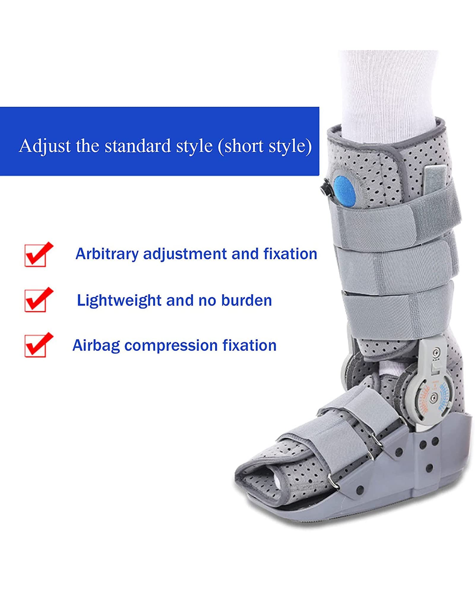 Bota para fascitis plantar de 90 grados para dormir durante la noche Soporte para dorsiflexión del tobillo Férula nocturna ajustable Zapatos para caminar para accidentes cerebrovasculares, l