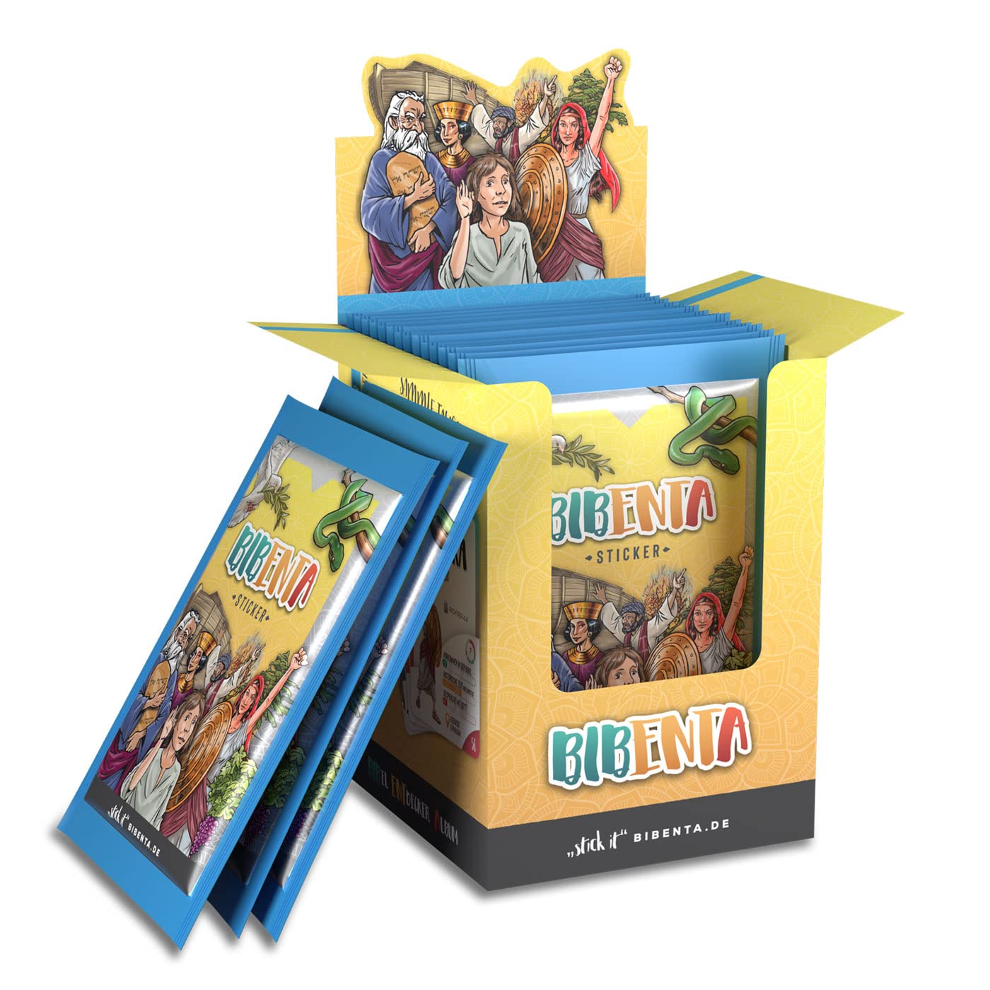 Stickertüten Interaktive Kinderbibel (Dispenser 100 Sticketüten Booster)