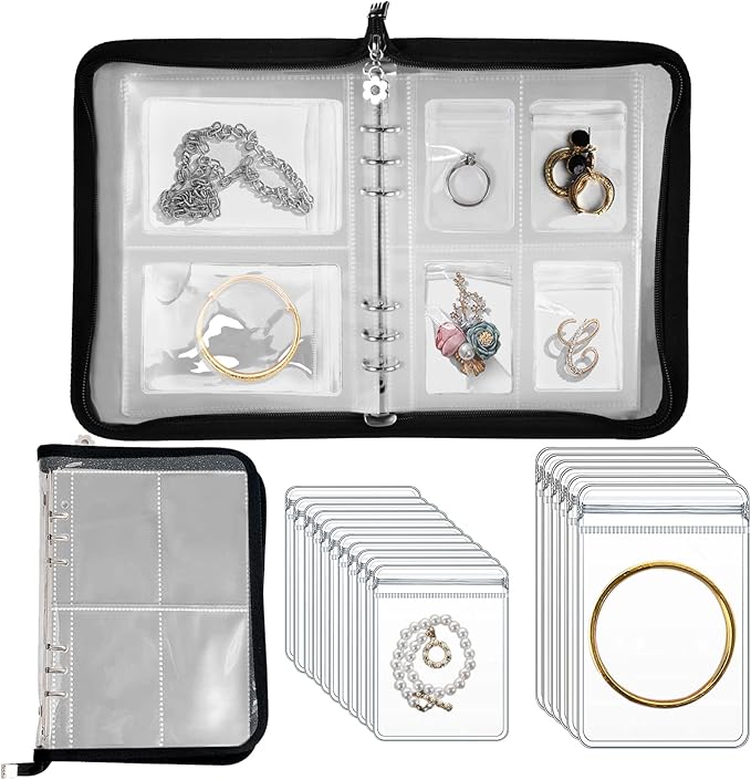 Travel Jewelry Organizer Transparent Jewelry Storage Book