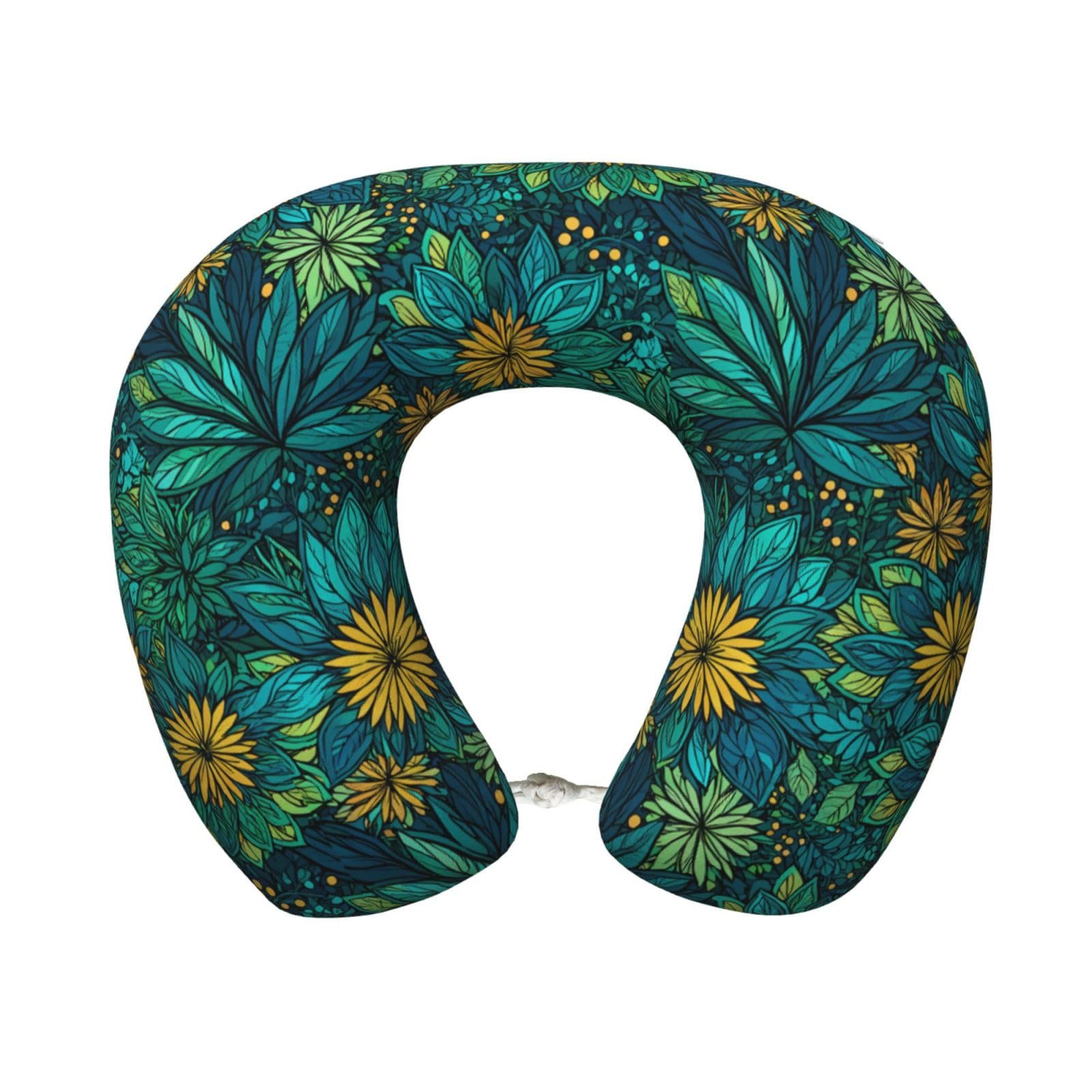 Travel Pillow Cozy Soft Microfiber Memory Foam Neck Pillow Head Support Soft Pillow for Sleeping Rest Airplane Car Home Use