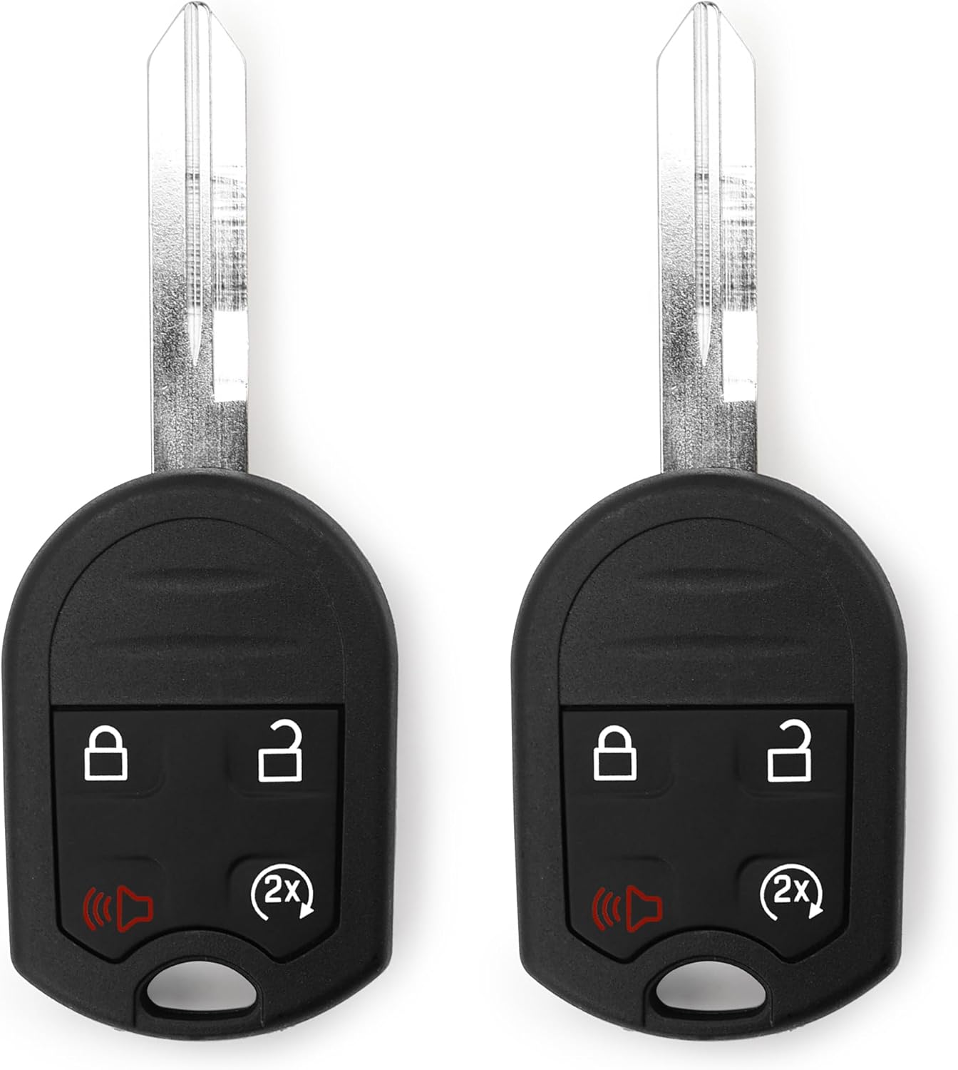 Ford Key Fob Replacement Remote Car Keys 4-Button Keyless Entry (2PCS) 315MHz Fit for 2011-2016 Ford F-150 F-250 to F-750 FCC ID CWTWB1U793 OUC6000022
