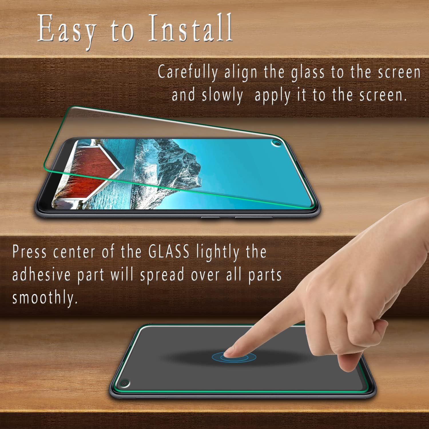 HPTech [2-Pack] Designed for Samsung Galaxy A11 Tempered Glass Screen Protector, Anti-Scratch, Bubble Free, Case Friendly