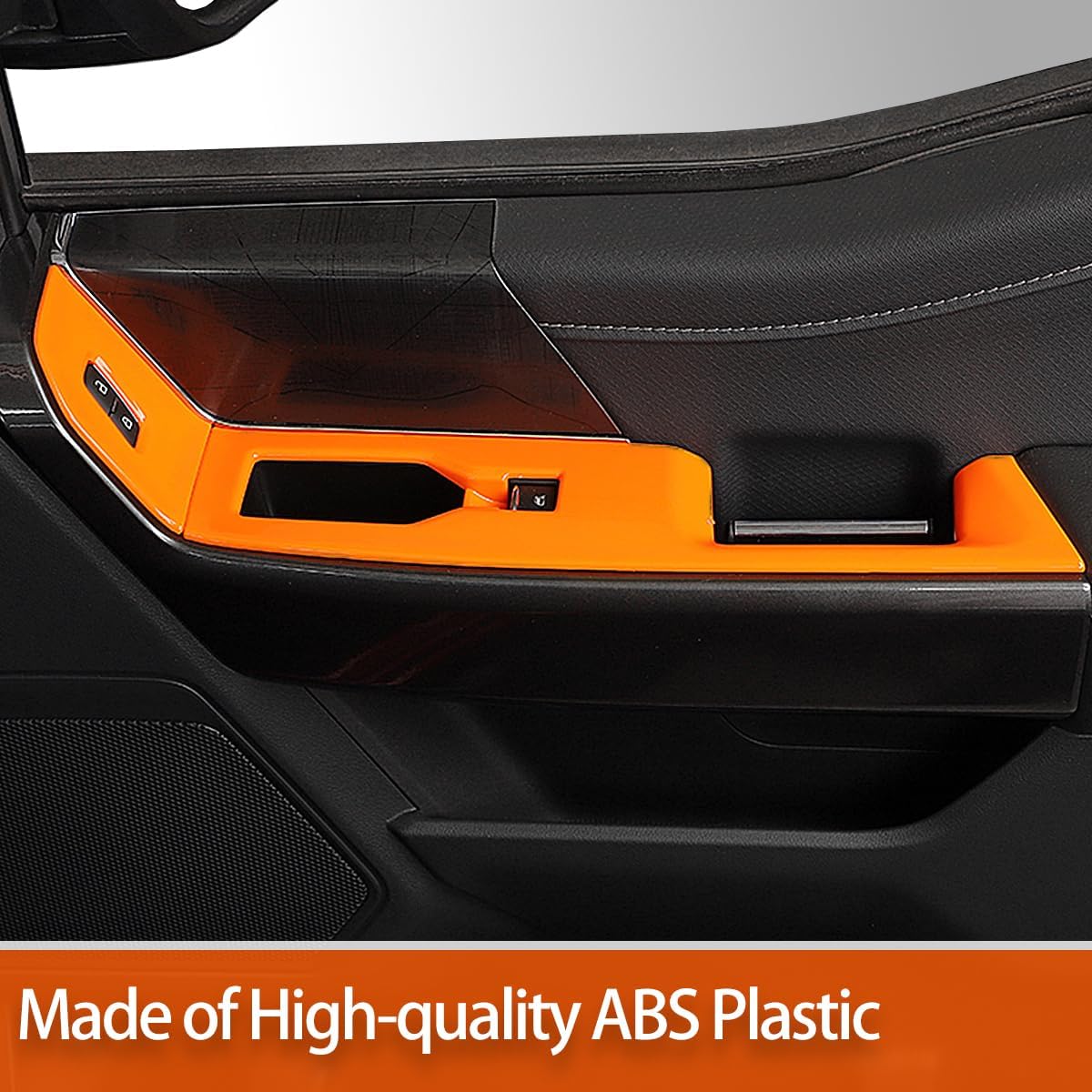 Window Control Switch Panel Sticker Cover Trim for F-150 2021-2026 Orange image 3