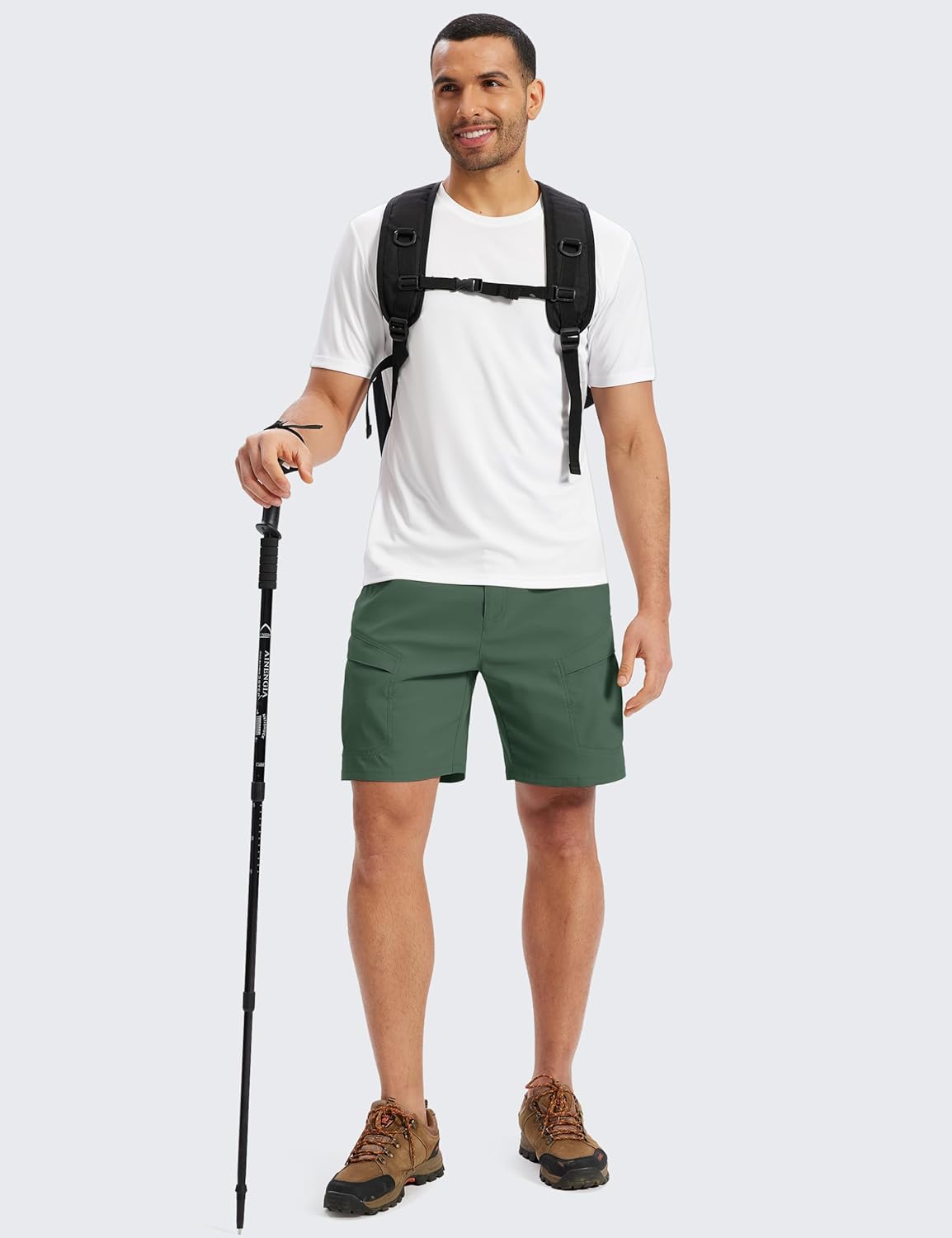 TACVASEN Mens Cargo Hiking Shorts 7" Quick Dry Stretch Tactical Work Shorts for Men Outdoor Casual Summer with 6 Pockets