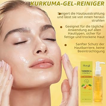 Turmeric Vitamin C Face Cleansing Set Vitamin C Peel-Off Mask + Turmeric Facial Cleanser Turmeric Facial Cleanser Cleansing Foam for a Radiant Complexion Against Dark Spots