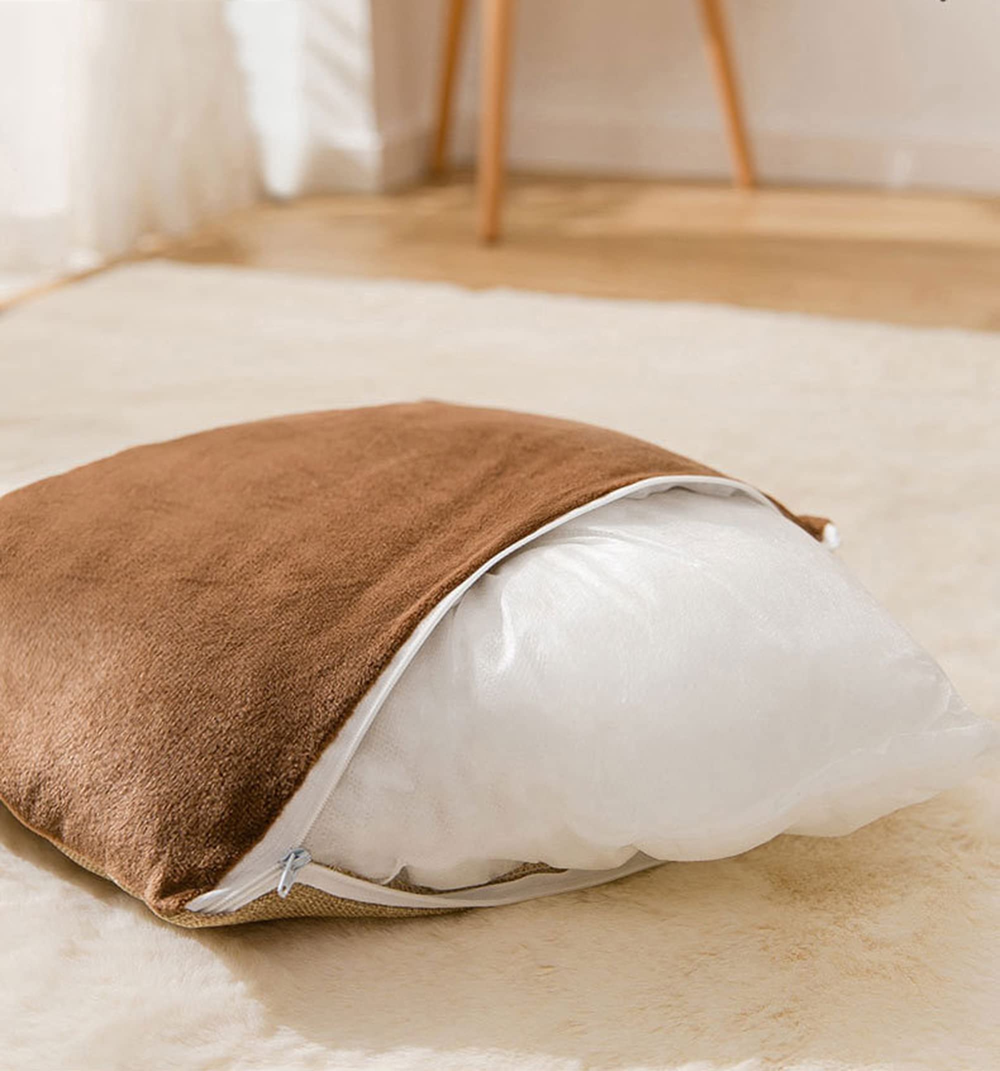 Cama Nido Mipcase Para Gatos/perros - Cálida Cueva De Felpa (tamaño S, Color Café)