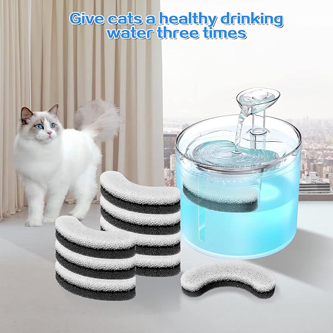 8 Filtros de Repuesto para Fuente de Agua para Gatos miniatura 5