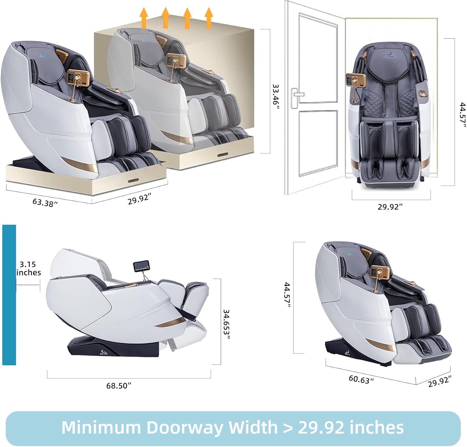 MassaMAX 2026 4D Massage Chair, Full Body Recliner with OTA Cloud Tech, Deep Yoga Stretch, 27 Auto Modes, 55" SL Track, APP & AI Voice Control, Auto Footrest, Zero Gravity, and Heating for Relaxation