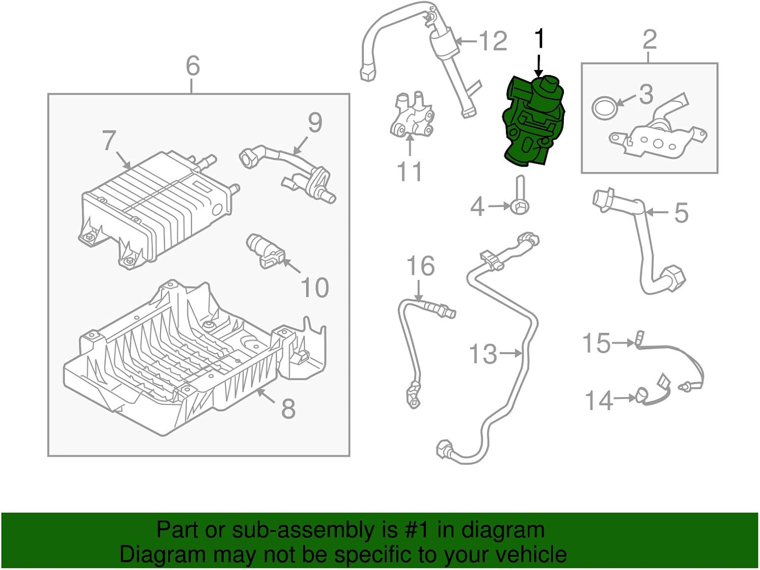 Ford 9L8Z-9D475-B Genuine Valve - Exhaust Gas Recirculation