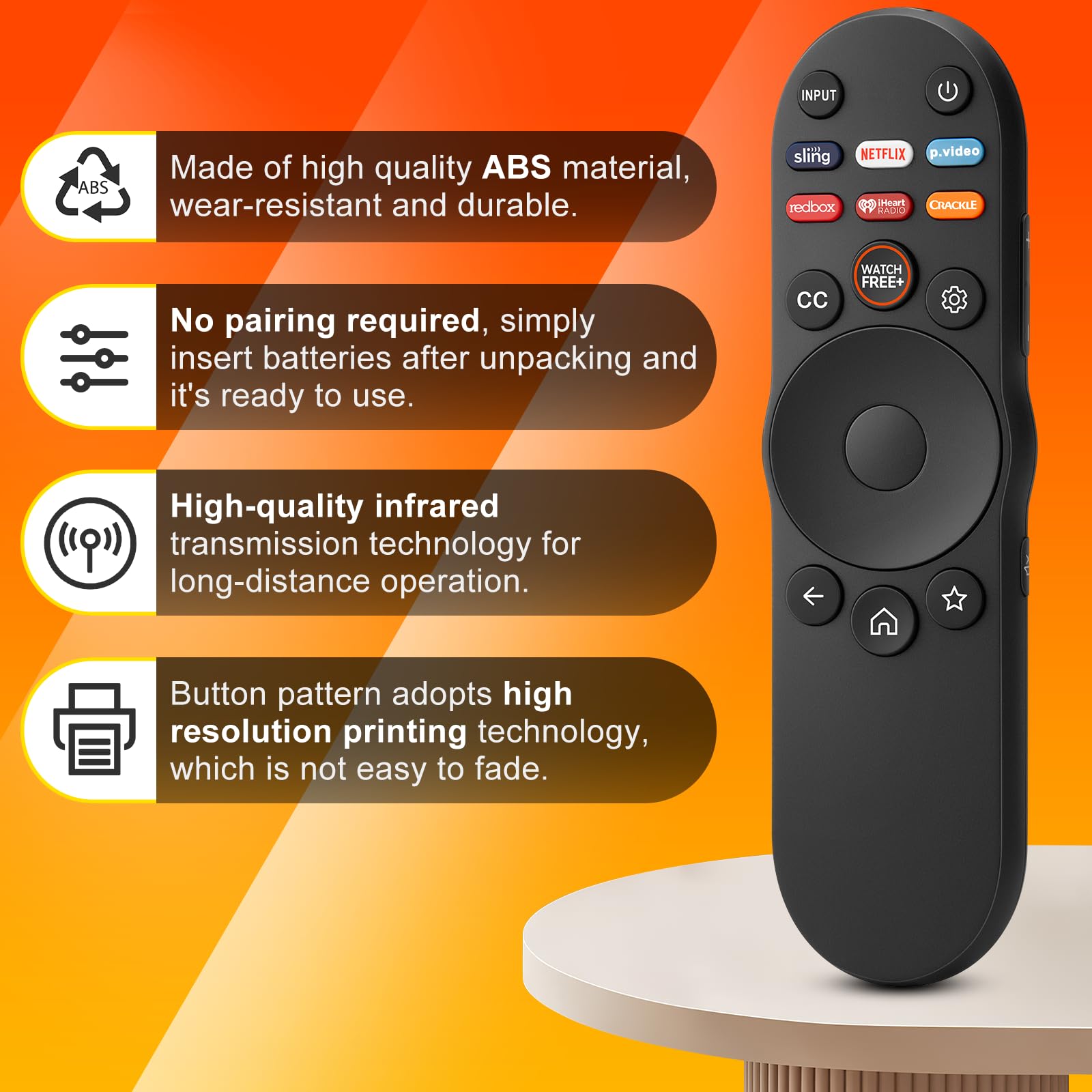 Amazon | XRT270 ユニバーサル交換用リモコン VIZIO Smart TV用