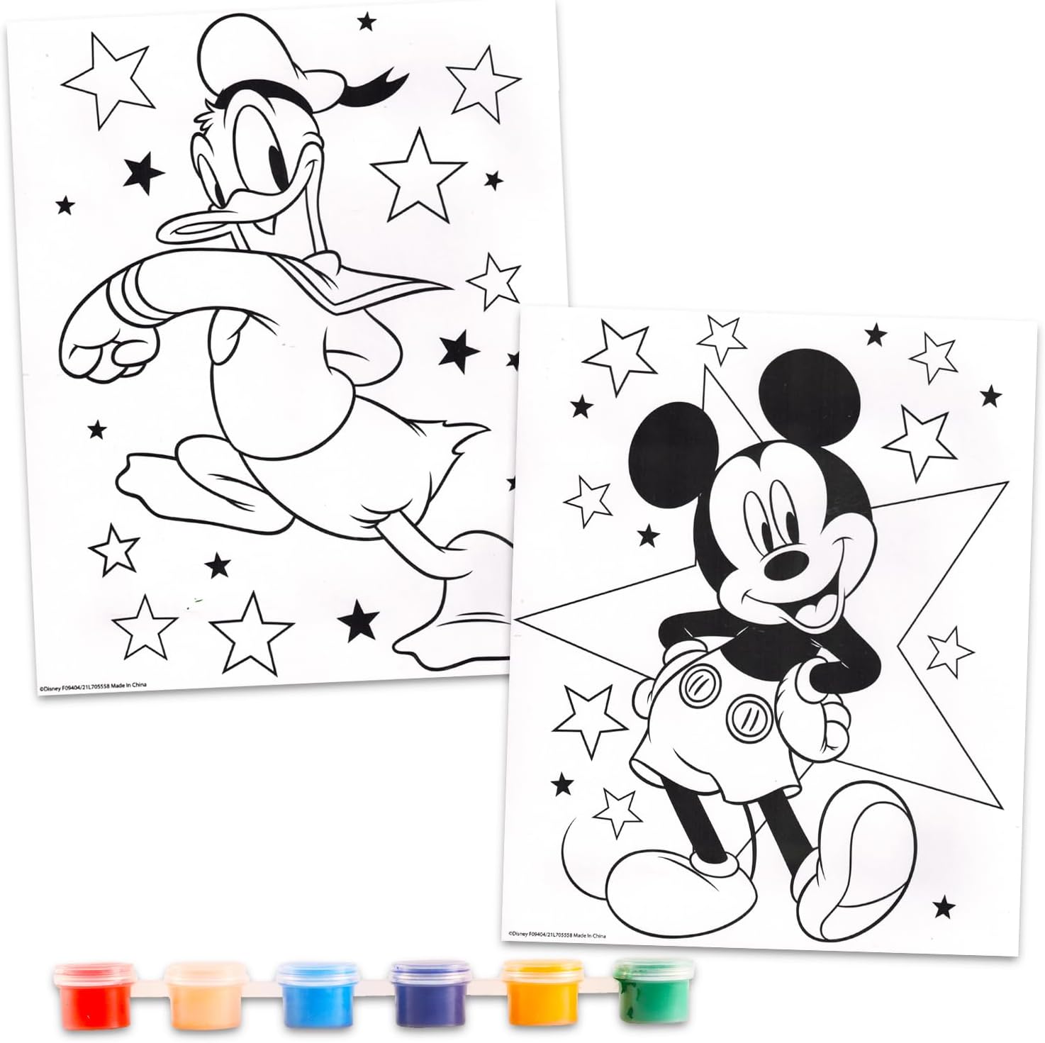 Disney Mickey Mouse Paint Posters Set - Bundle with Mickey Mouse Painting Activity Book with Coloring Pages, Stickers, and More | Mickey Mouse Coloring and Activities for Toddlers, Kids