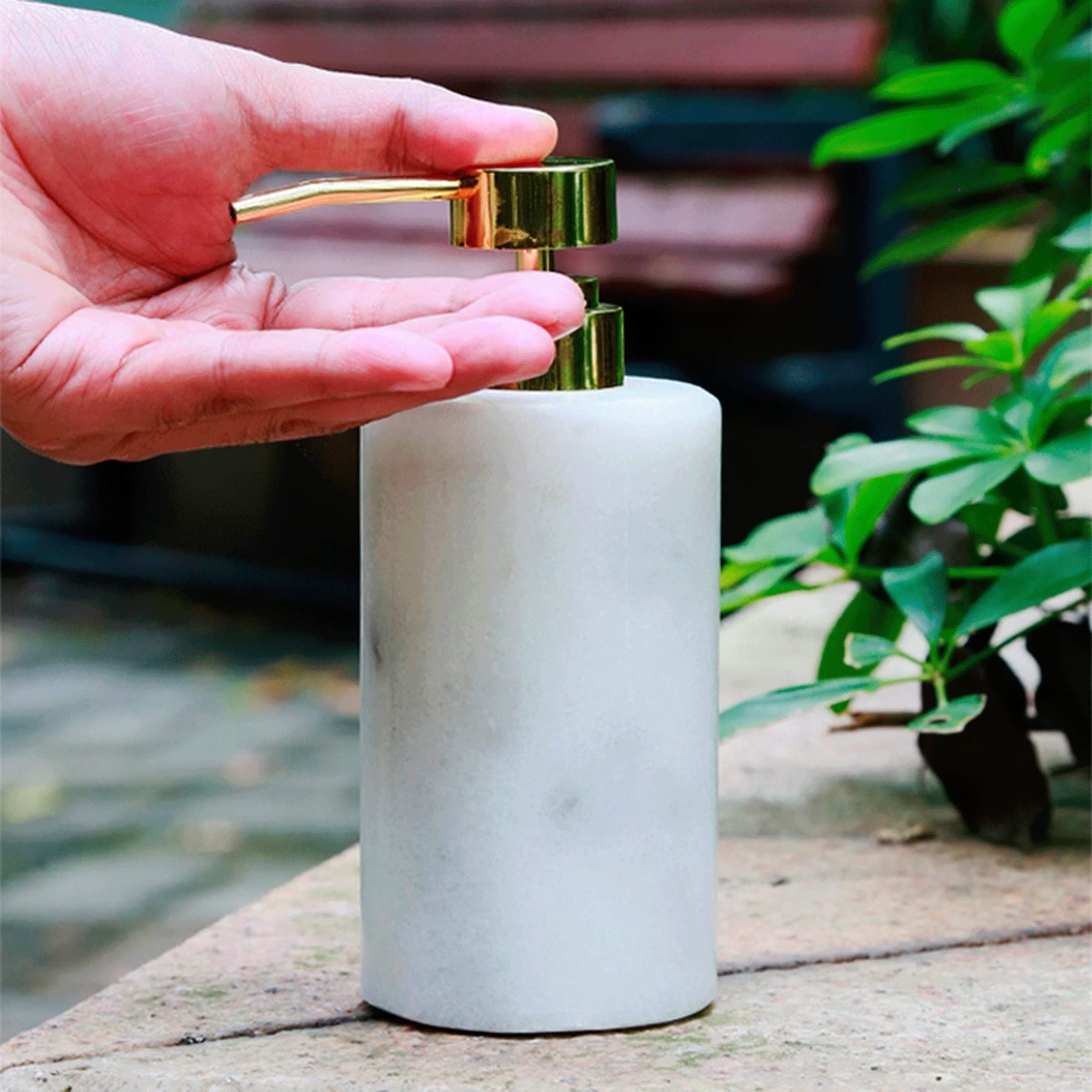 Contenitore erogatore liquido Distributore di sapone in ceramica Distributore di sapone ricaricabile Pompa per sapone da lavandino della cucina Utilizzato per shampoo, gel doccia, pompa per lozio