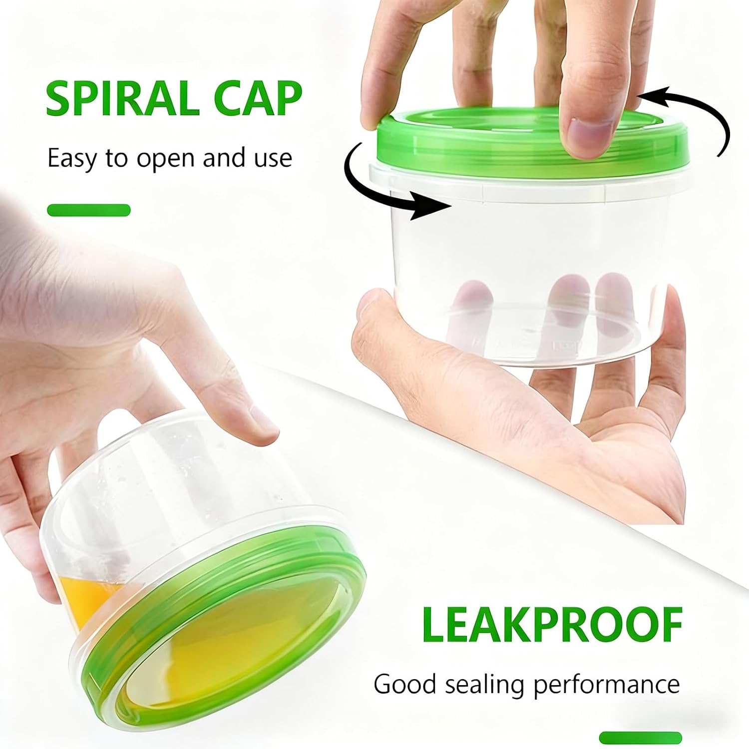 Airtight Food Storage Containers,Leakproof, BPA-Free, Stackable Kitchen & Pantry Organizers for Dry Food, Meal Prep, Snacks, Leftovers, Microwave, Dishwasher and Freezer Safe image 3